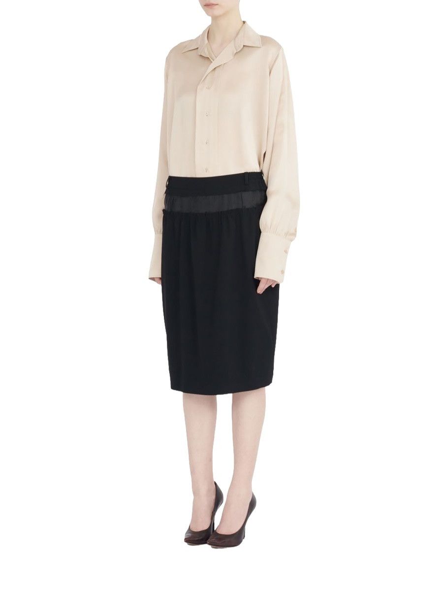 Maison Margiela MAISON MARGIELA "FOUR STITCHES" MIDI SKIRT - BLACK (IT 42) Size 42" / US 20 - 2 Thumbnail