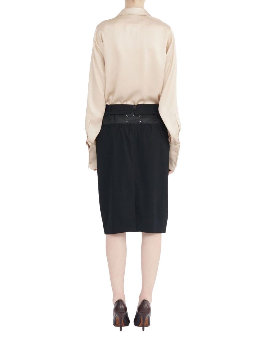 Maison Margiela MAISON MARGIELA "FOUR STITCHES" MIDI SKIRT - BLACK (IT 42) Size 42" / US 20 - 3 Thumbnail