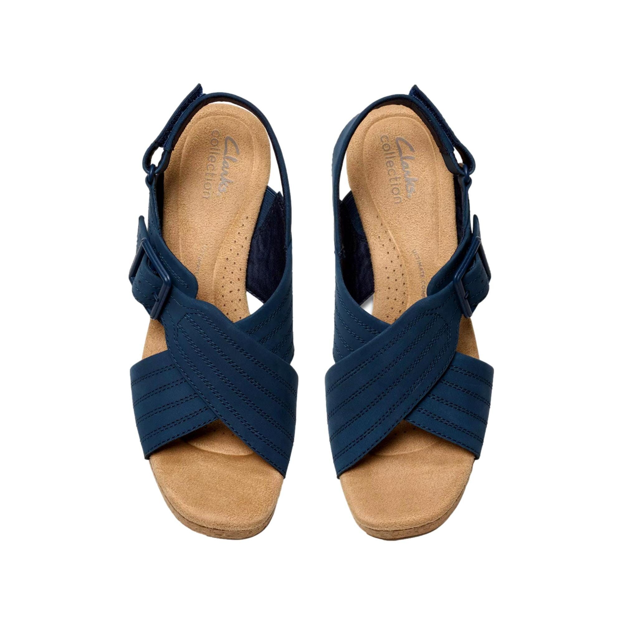 Clarks Nerisa Navy Nubuck 26181793 Size US 9 / IT 39 - 3 Thumbnail