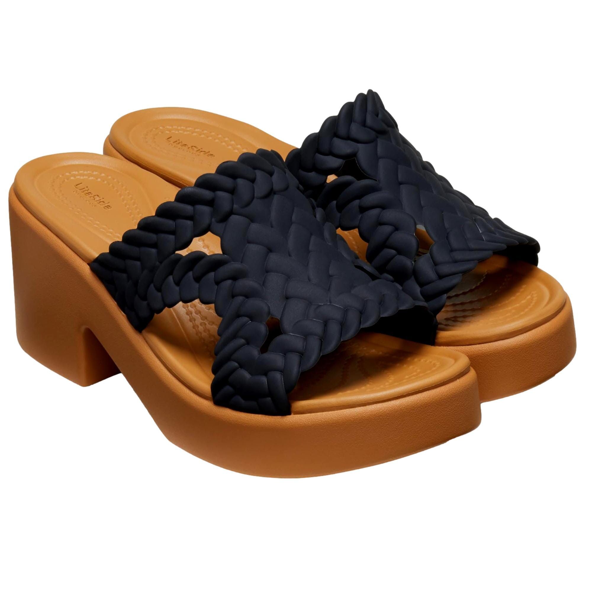 Crocs Brooklyn Woven Heels Black Woven 209979-001 Size US 9 / IT 39 - 4 Thumbnail