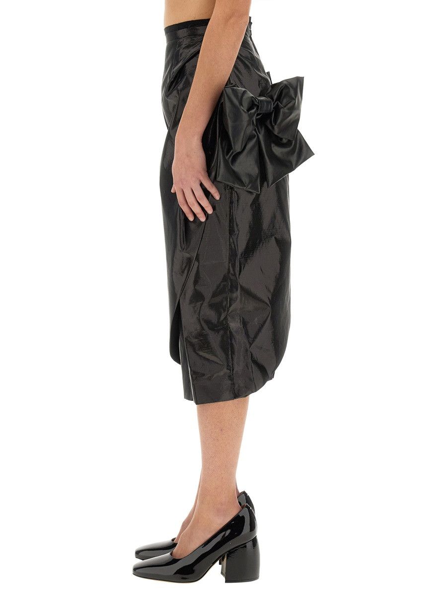 Maison Margiela MAISON MARGIELA SKIRT WITH BOW - BLACK (IT 36) Size 36" / US 14 / IT 50 - 3 Thumbnail