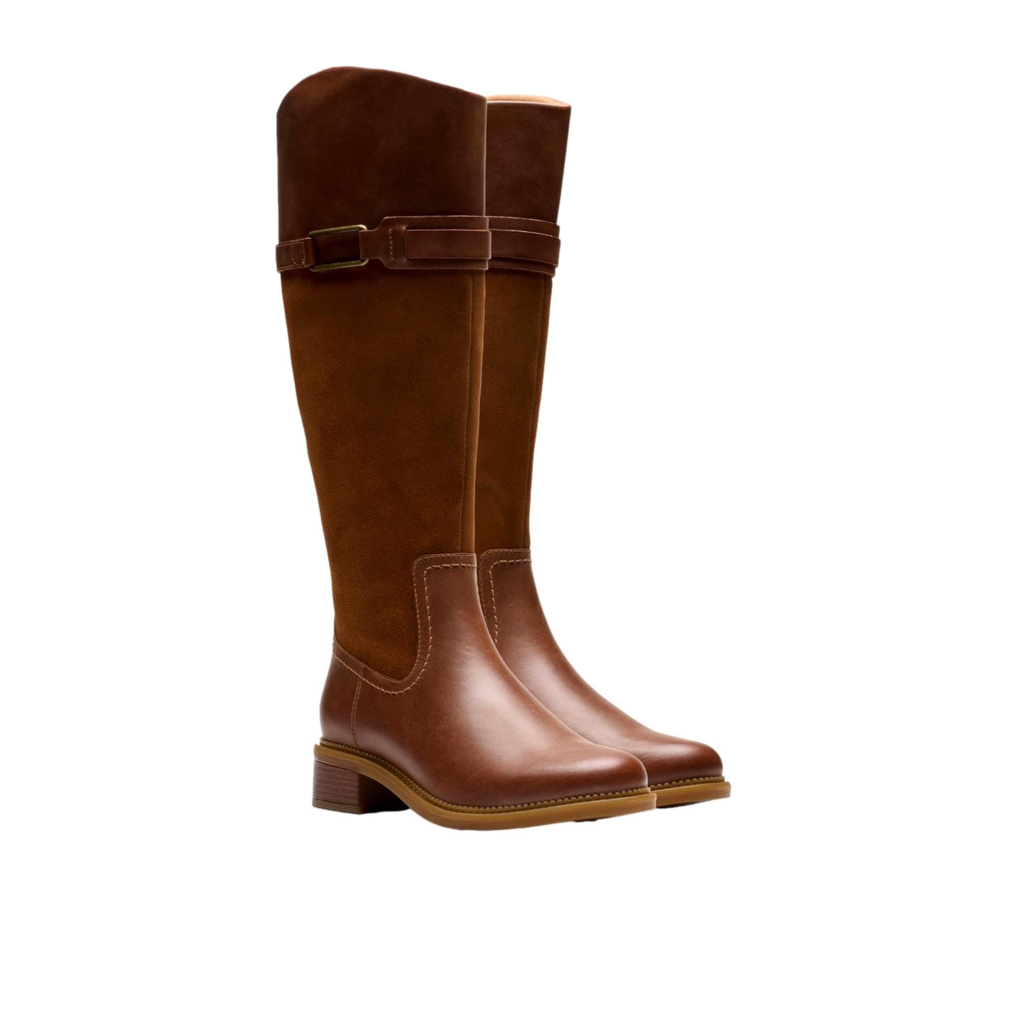 Clarks Maye Carly Knee High Boot Tan 26179645 Size US 9.5 / IT 39.5 - 4 Thumbnail