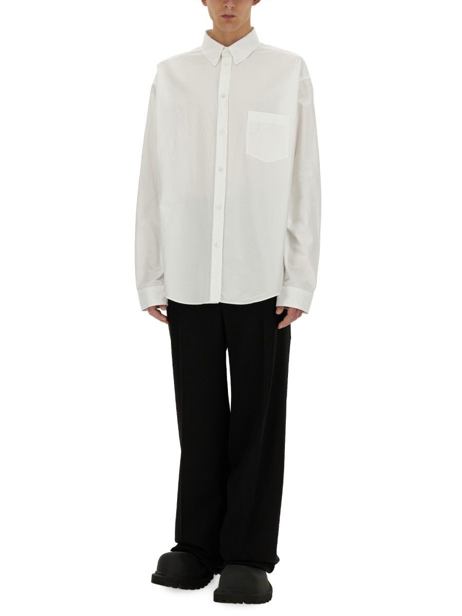 Balenciaga BALENCIAGA LARGE FIT SHIRT - WHITE (SHIRT 41) Size US M / EU 48-50 / 2 - 2 Thumbnail