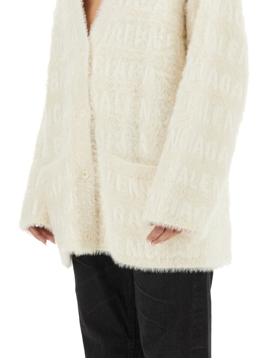 Balenciaga BALENCIAGA V-NECK CARDIGAN - WHITE Size M / US 6-8 / IT 42-44 - 4 Thumbnail