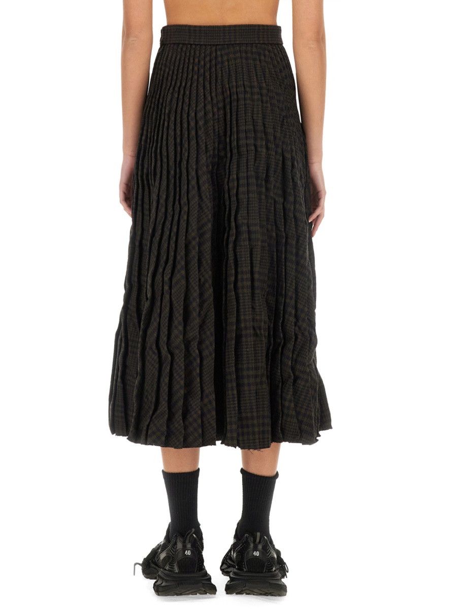 Balenciaga BALENCIAGA PLEATED SKIRT. - BROWN (IT 40) Size 40" / US 18 - 3 Thumbnail