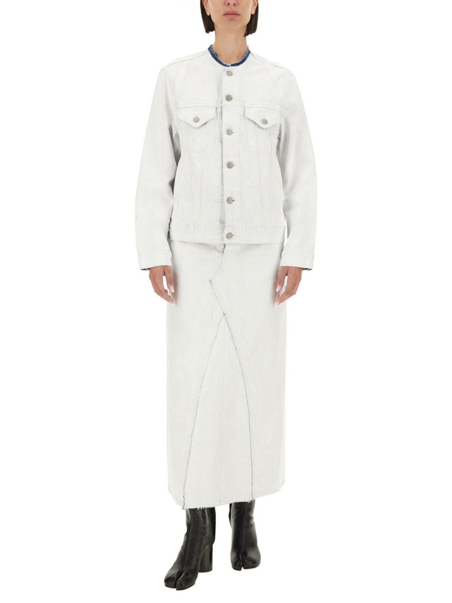 Maison Margiela MAISON MARGIELA MIDI SKIRT - WHITE (IT 40) Size 40" / US 18 - 2 Thumbnail