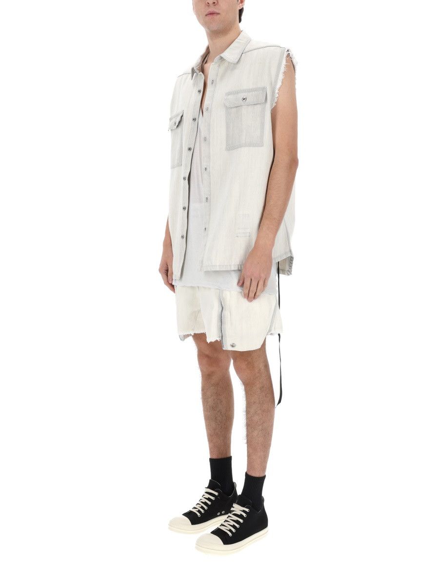 Rick Owens Drkshdw RICK OWENS DRKSHDW "SL TOMMY JUMBO" JACKET - WHITE Size US L / EU 52-54 / 3 - 2 Thumbnail