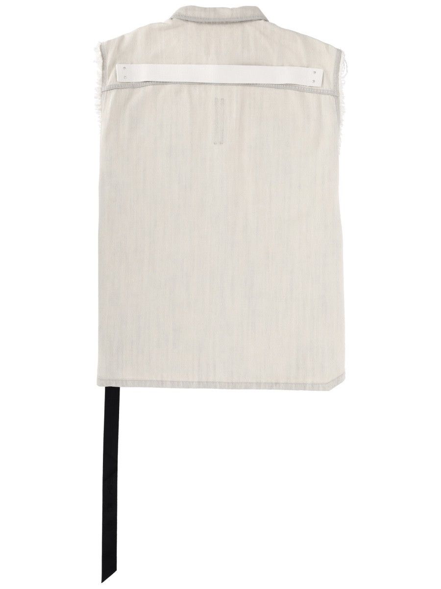 Rick Owens Drkshdw RICK OWENS DRKSHDW "SL TOMMY JUMBO" JACKET - WHITE Size US M / EU 48-50 / 2 - 3 Thumbnail