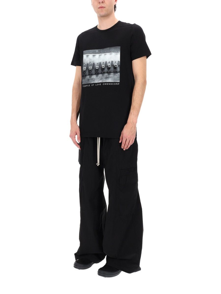 Rick Owens Drkshdw RICK OWENS DRKSHDW T-SHIRT "LEVEL T" - BLACK Size US L / EU 52-54 / 3 - 2 Thumbnail