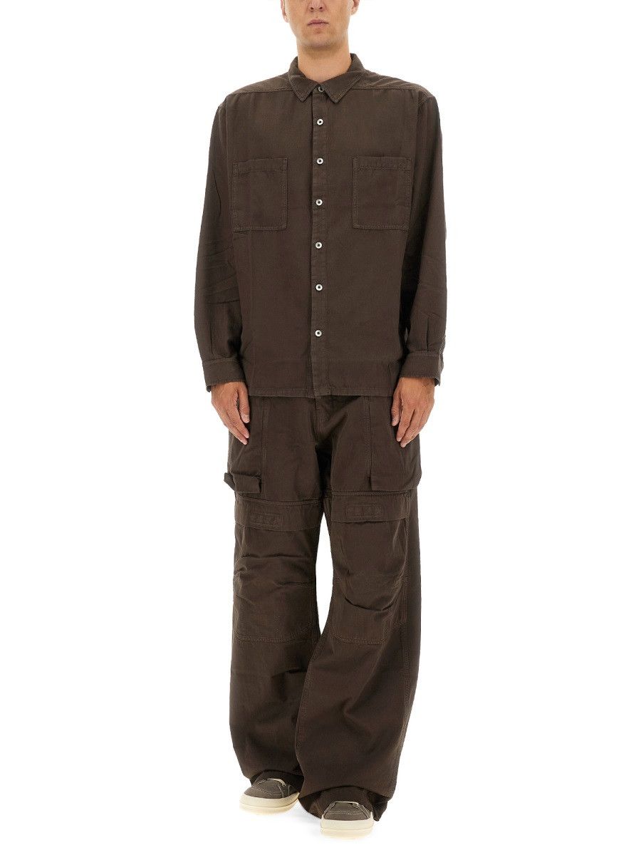 Rick Owens Drkshdw RICK OWENS DRKSHDW CARGO "STEFAN" PANTS - BROWN (JEANS 31) Size US 31 - 2 Thumbnail