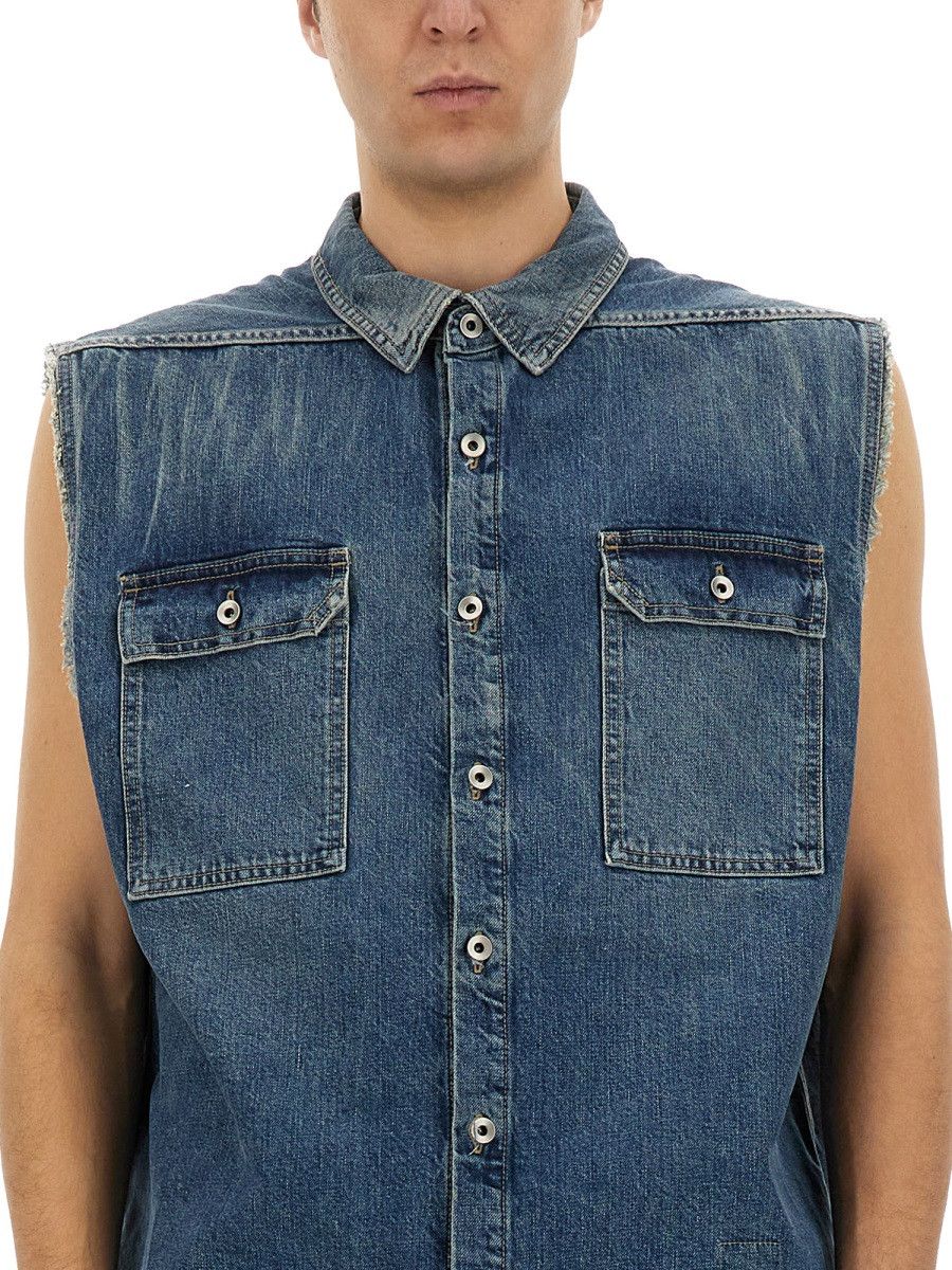 Rick Owens Drkshdw RICK OWENS DRKSHDW OUTERSHIRT JUMBO TOMMY - DENIM Size US S / EU 44-46 / 1 - 4 Thumbnail