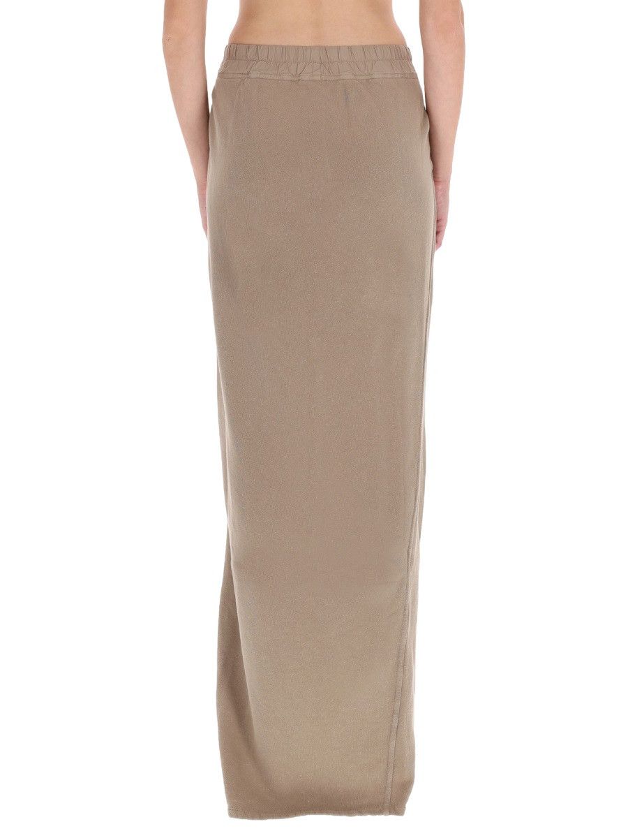 Rick Owens Drkshdw RICK OWENS DRKSHDW LONG "PHILEG PILLAR" SKIRT - IVORY Size 28" / US 6 / IT 42 - 4 Thumbnail