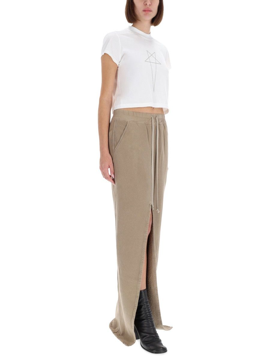 Rick Owens Drkshdw RICK OWENS DRKSHDW LONG "PHILEG PILLAR" SKIRT - IVORY Size 28" / US 6 / IT 42 - 2 Thumbnail