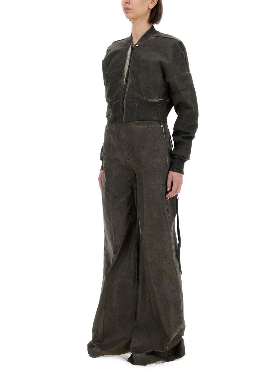 Rick Owens Drkshdw RICK OWENS DRKSHDW CROPPED BOMBER JACKET "FLIGHT JKT" - GREY Size S / US 4 / IT 40 - 2 Thumbnail