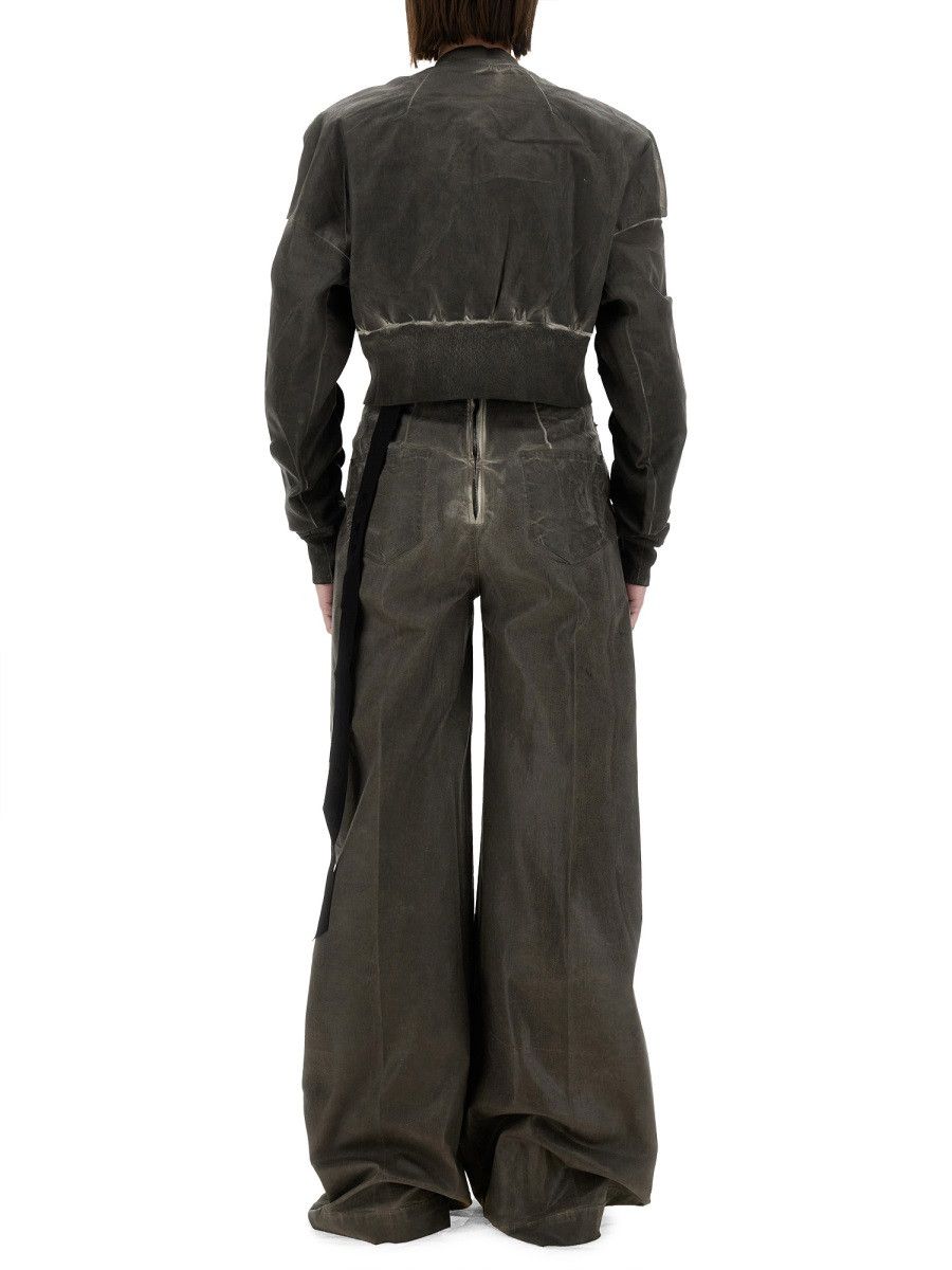 Rick Owens Drkshdw RICK OWENS DRKSHDW CROPPED BOMBER JACKET "FLIGHT JKT" - GREY Size S / US 4 / IT 40 - 3 Thumbnail