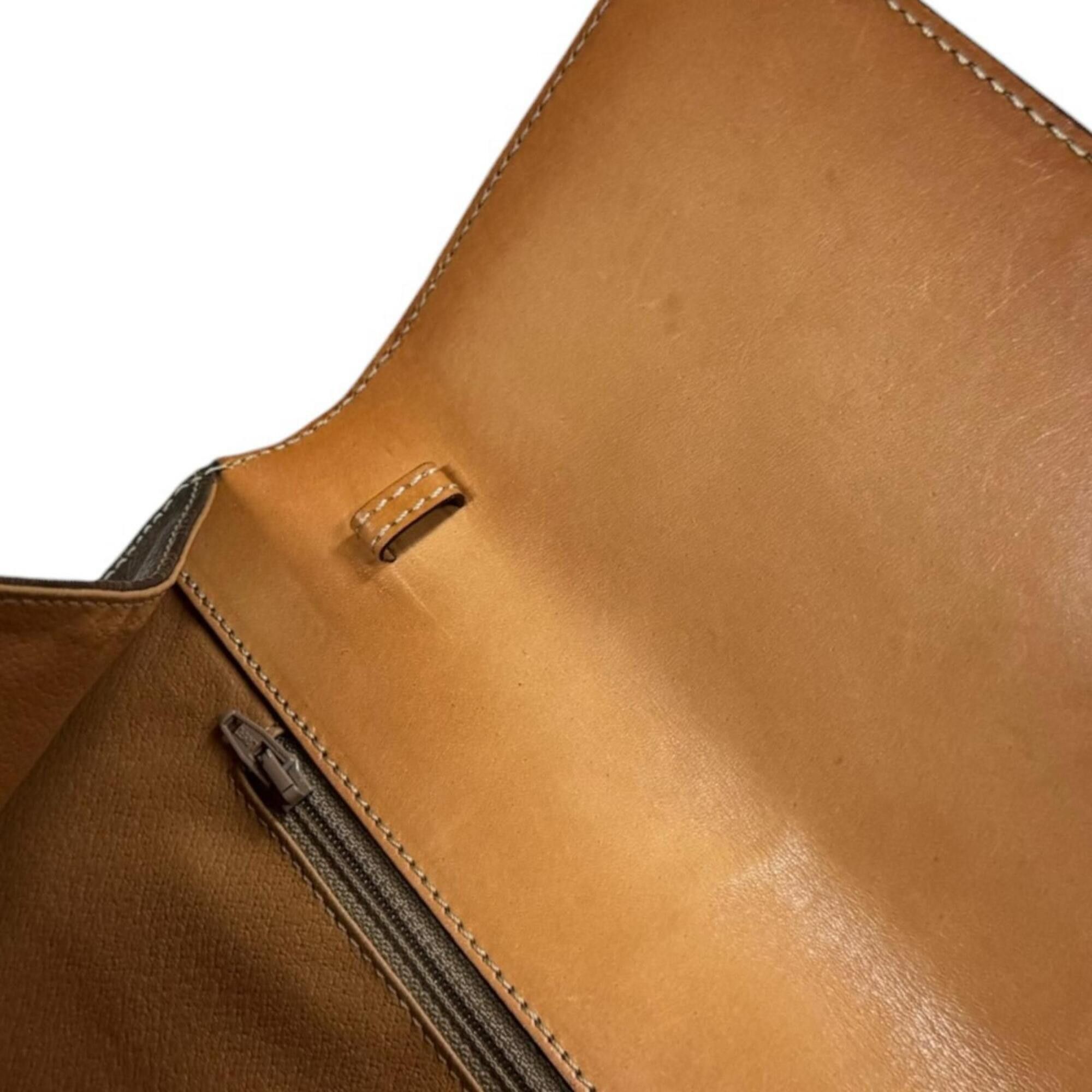 Celine Celine Macadam Shoulder Bag, Coated Canvas, Brown, Women's, CELINE 2-way Clutch Bag Size ONE SIZE - 12 Thumbnail