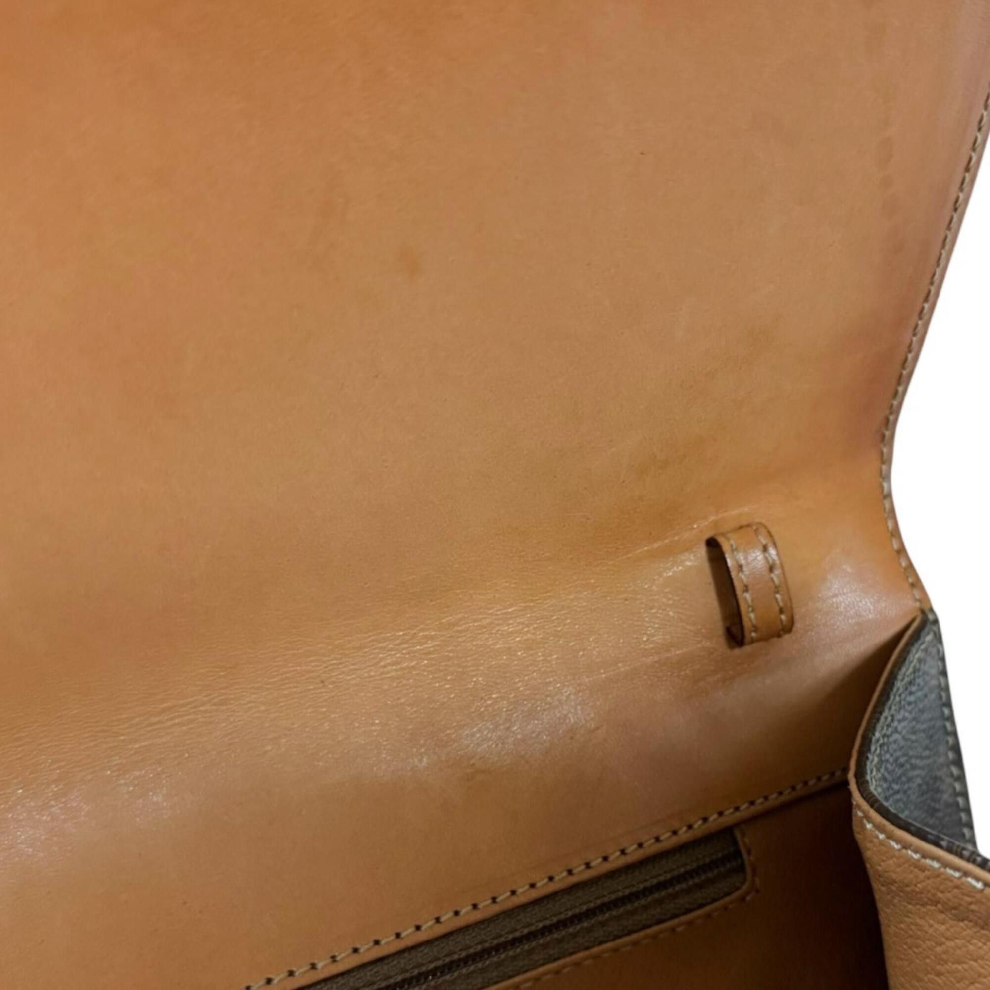 Celine Celine Macadam Shoulder Bag, Coated Canvas, Brown, Women's, CELINE 2-way Clutch Bag Size ONE SIZE - 9 Thumbnail