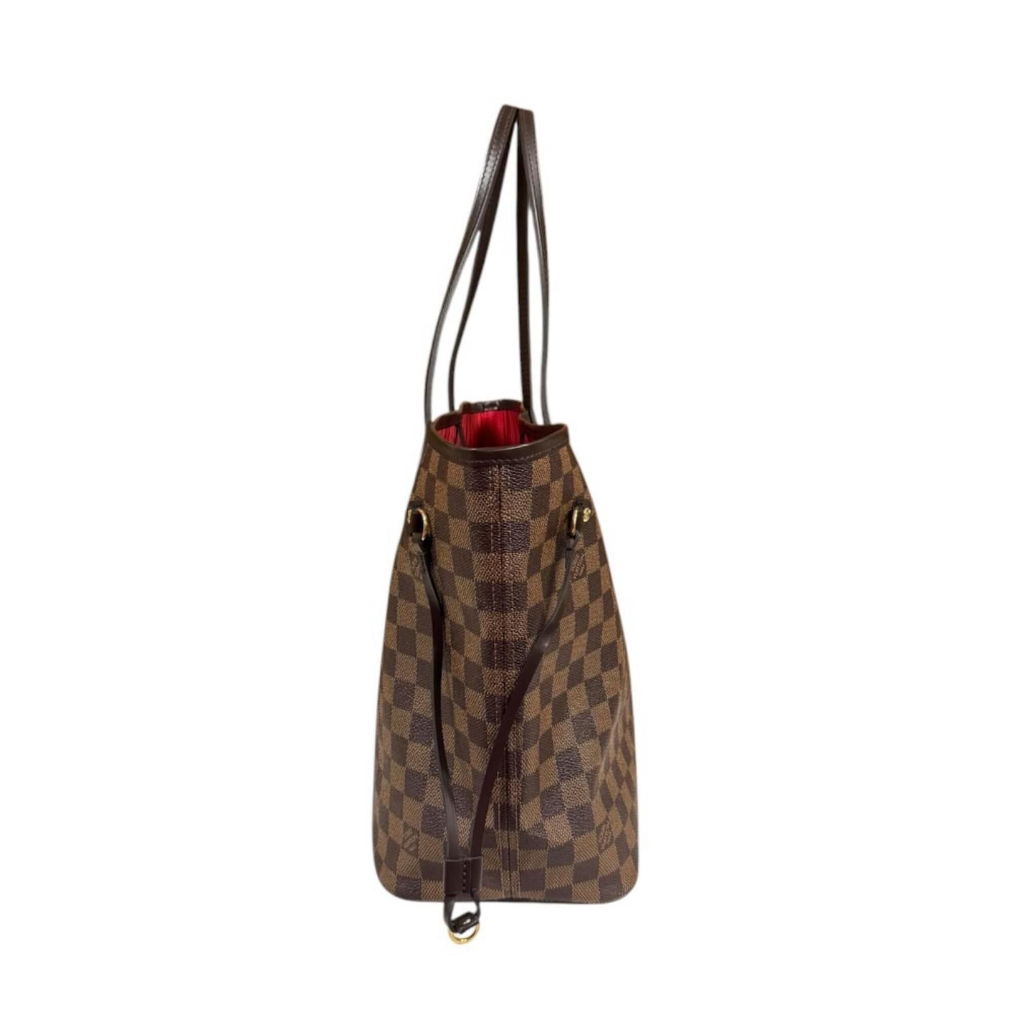 Louis Vuitton Louis Vuitton Neverfull MM Damier Tote Bag, Canvas N41358 Brown, Women's LOUIS VUITTON Size ONE SIZE - 4 Thumbnail