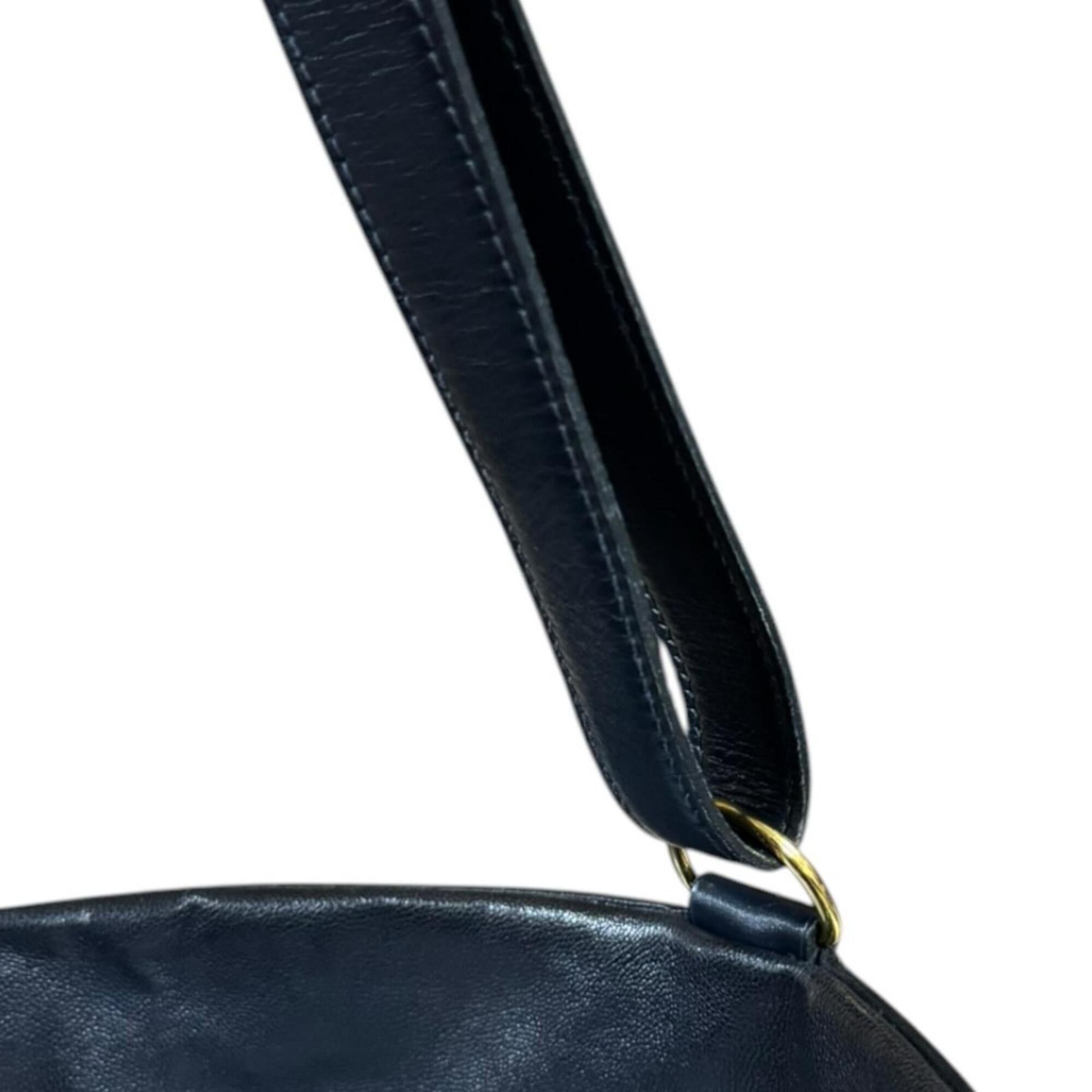 Hermes Hermes Mainjoir MM Shoulder Bag, Leather, Navy, Women's HERMES Size ONE SIZE - 12 Thumbnail