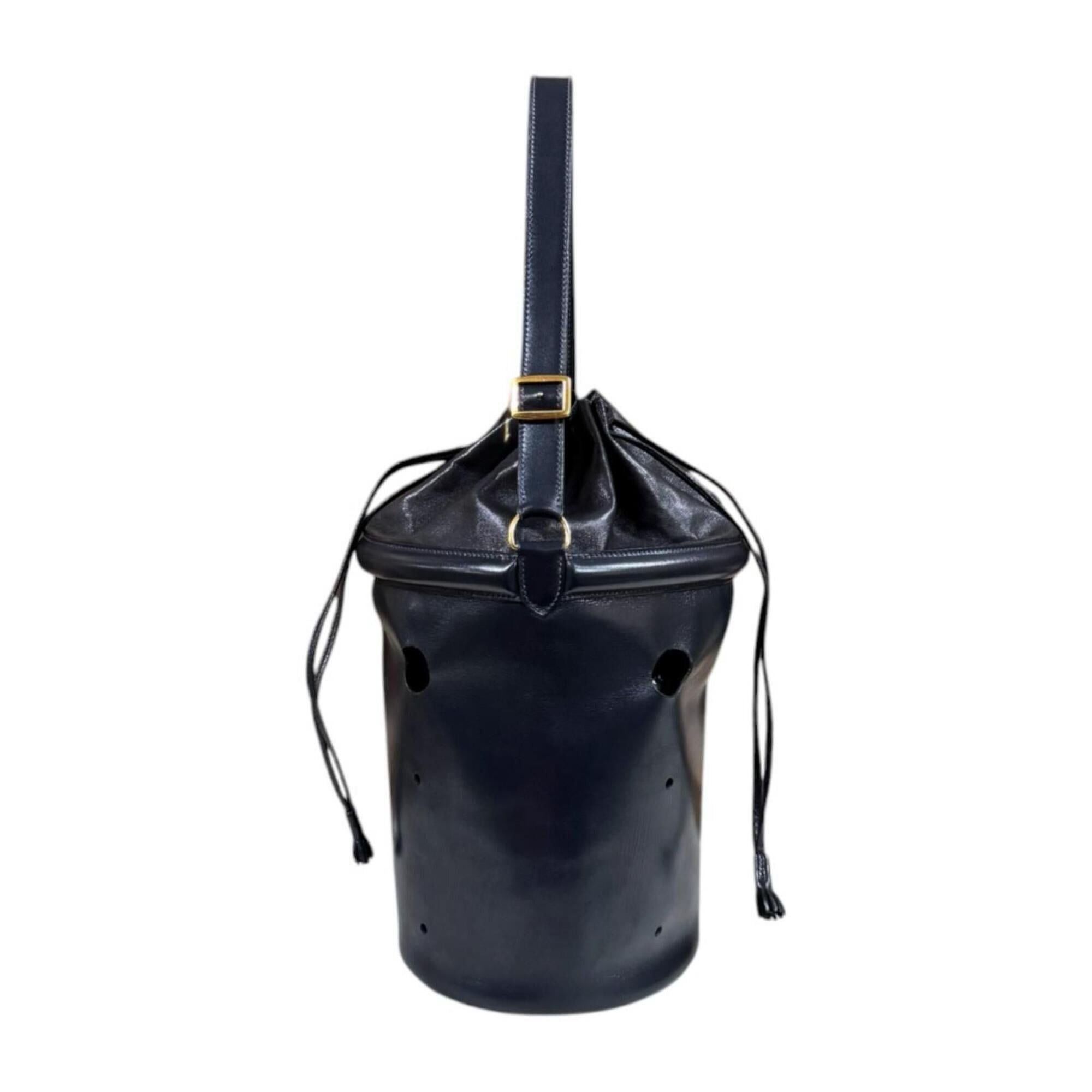 Hermes Hermes Mainjoir MM Shoulder Bag, Leather, Navy, Women's HERMES Size ONE SIZE - 4 Thumbnail