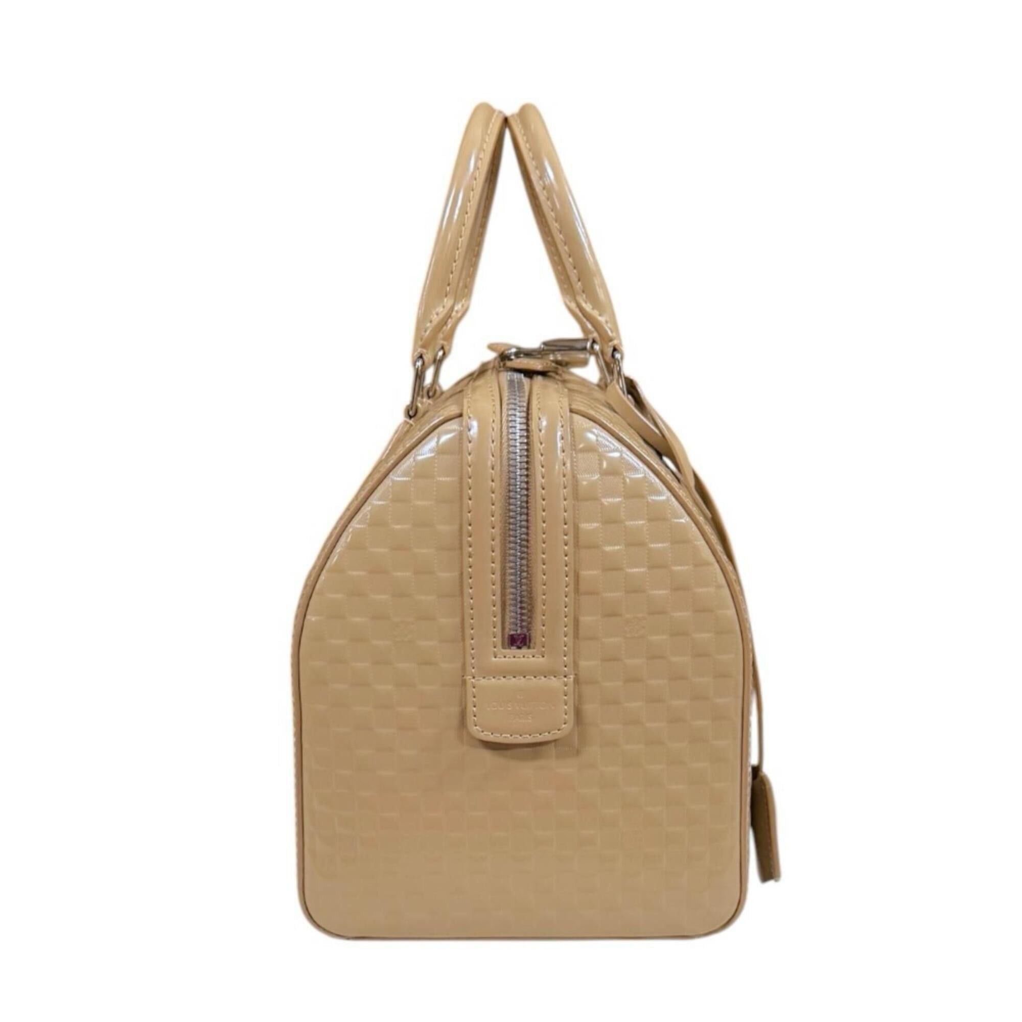 Louis Vuitton Louis Vuitton Speedy Cube MM Damier Facette Handbag, Beige, Women's Size ONE SIZE - 4 Thumbnail