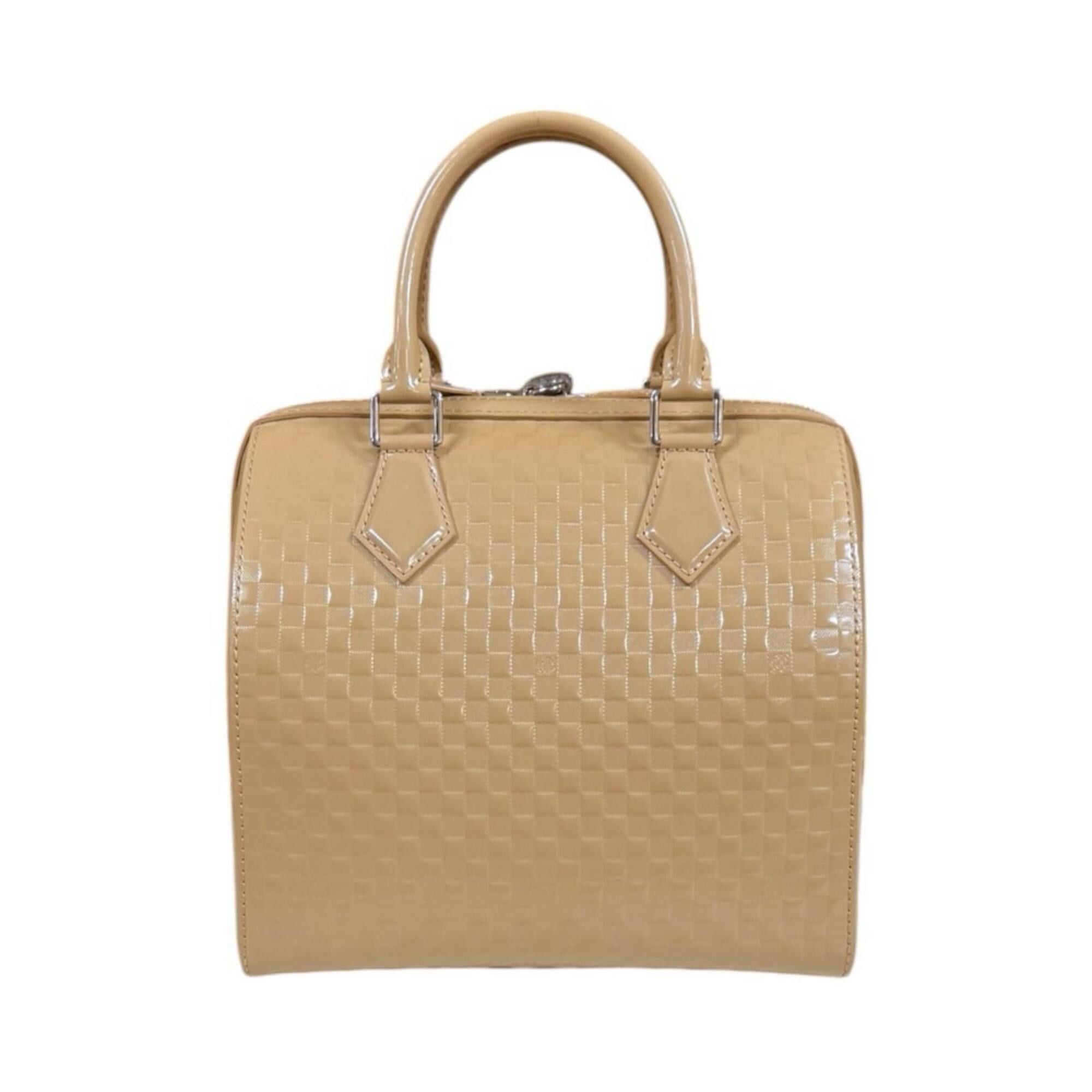 Louis Vuitton Louis Vuitton Speedy Cube MM Damier Facette Handbag, Beige, Women's Size ONE SIZE - 3 Thumbnail