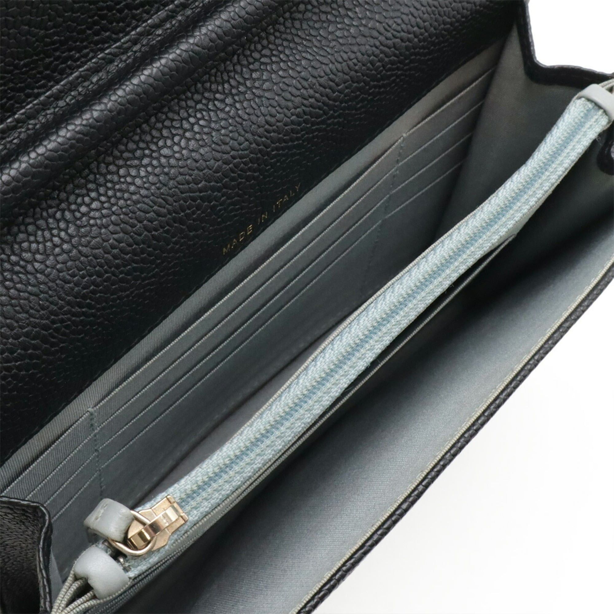 Chanel CHANEL Matelassé Wallet Chain Shoulder Bag Pouch Caviar Leather Black Size ONE SIZE - 6 Thumbnail