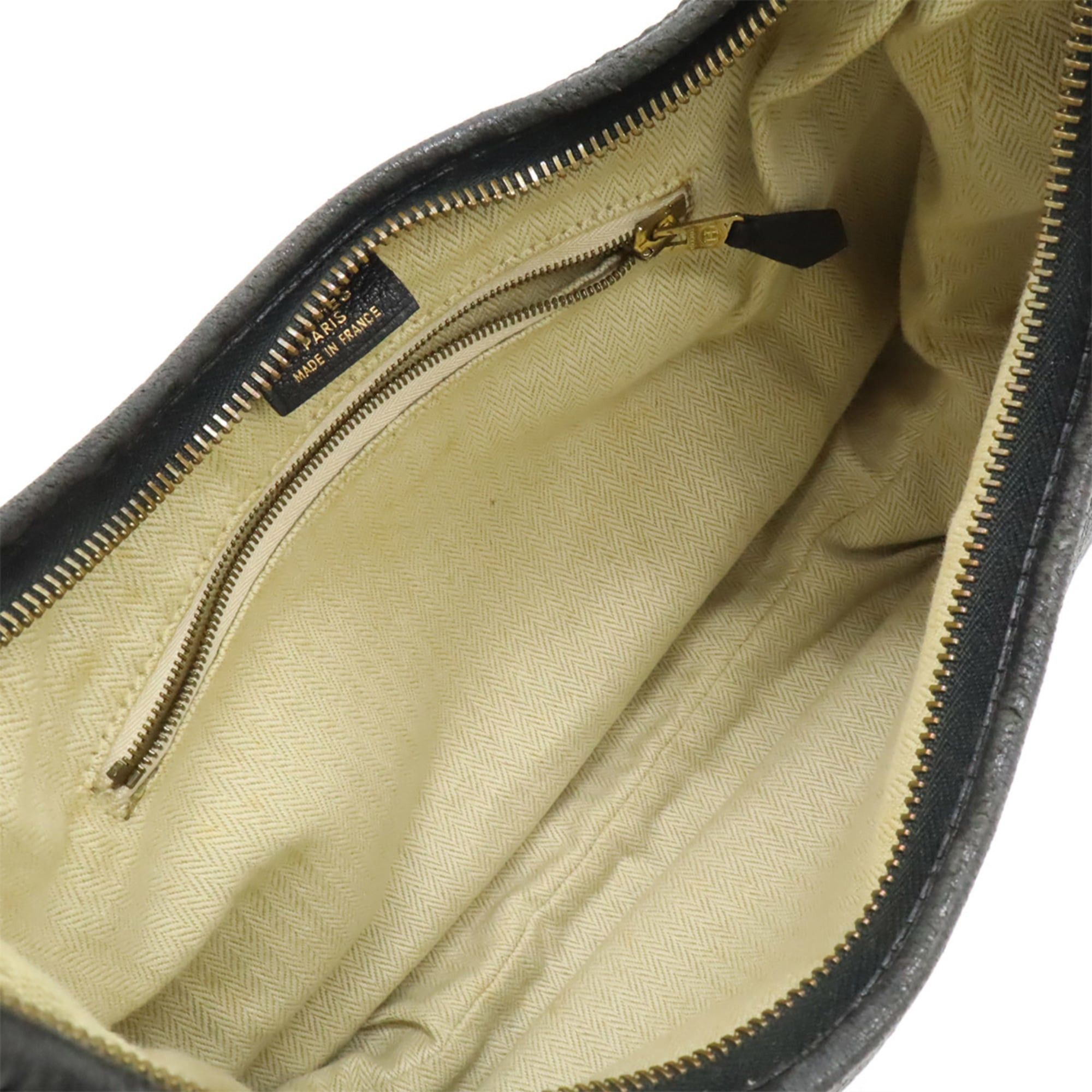 Hermes HERMES Gao Shoulder Bag, Taurillon Clemence Leather, Black, □D Stamp Size ONE SIZE - 6 Thumbnail