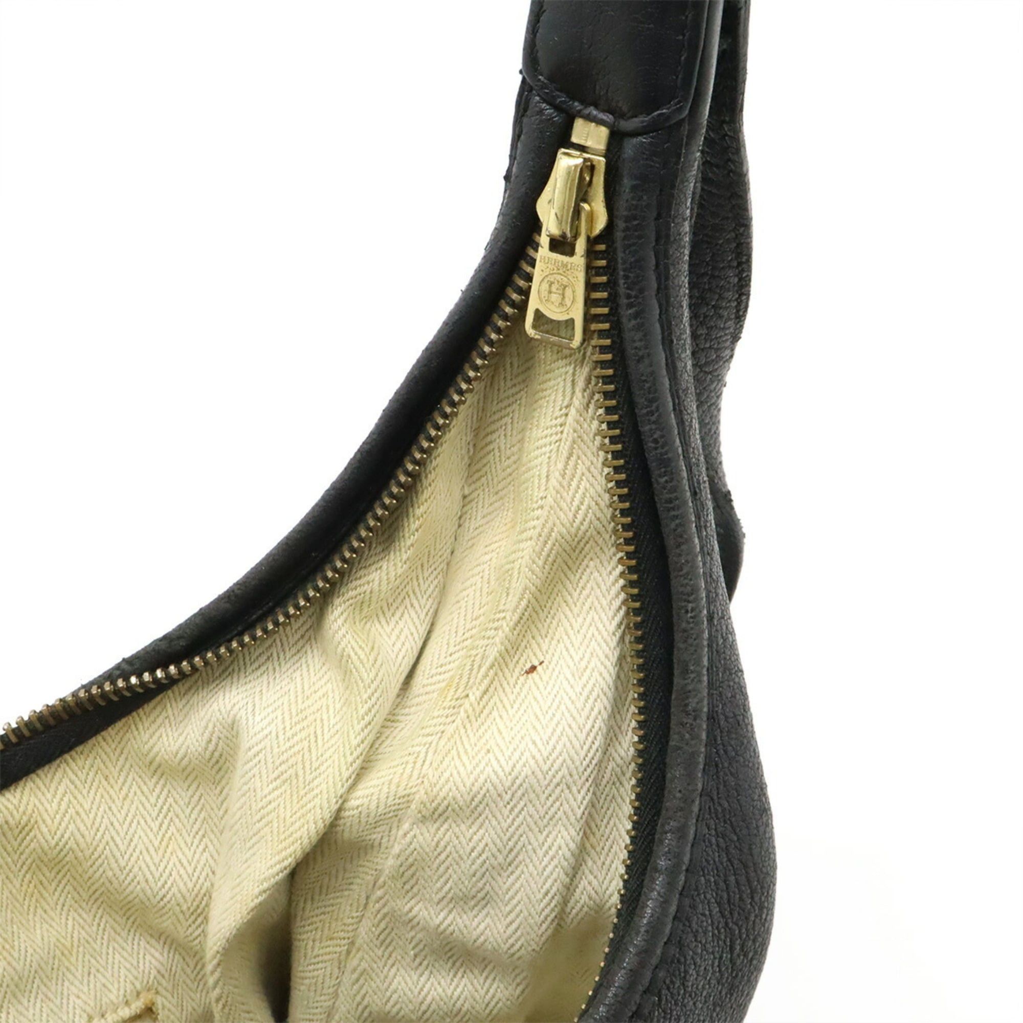 Hermes HERMES Gao Shoulder Bag, Taurillon Clemence Leather, Black, □D Stamp Size ONE SIZE - 7 Thumbnail