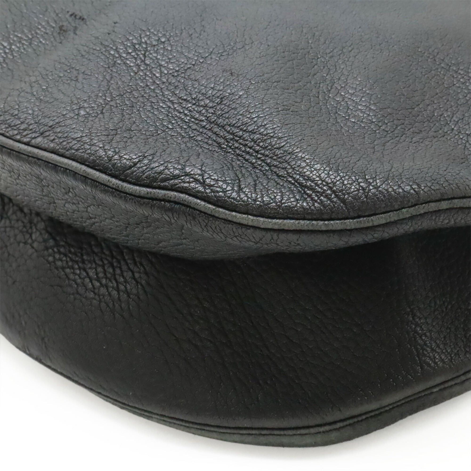 Hermes HERMES Gao Shoulder Bag, Taurillon Clemence Leather, Black, □D Stamp Size ONE SIZE - 4 Thumbnail