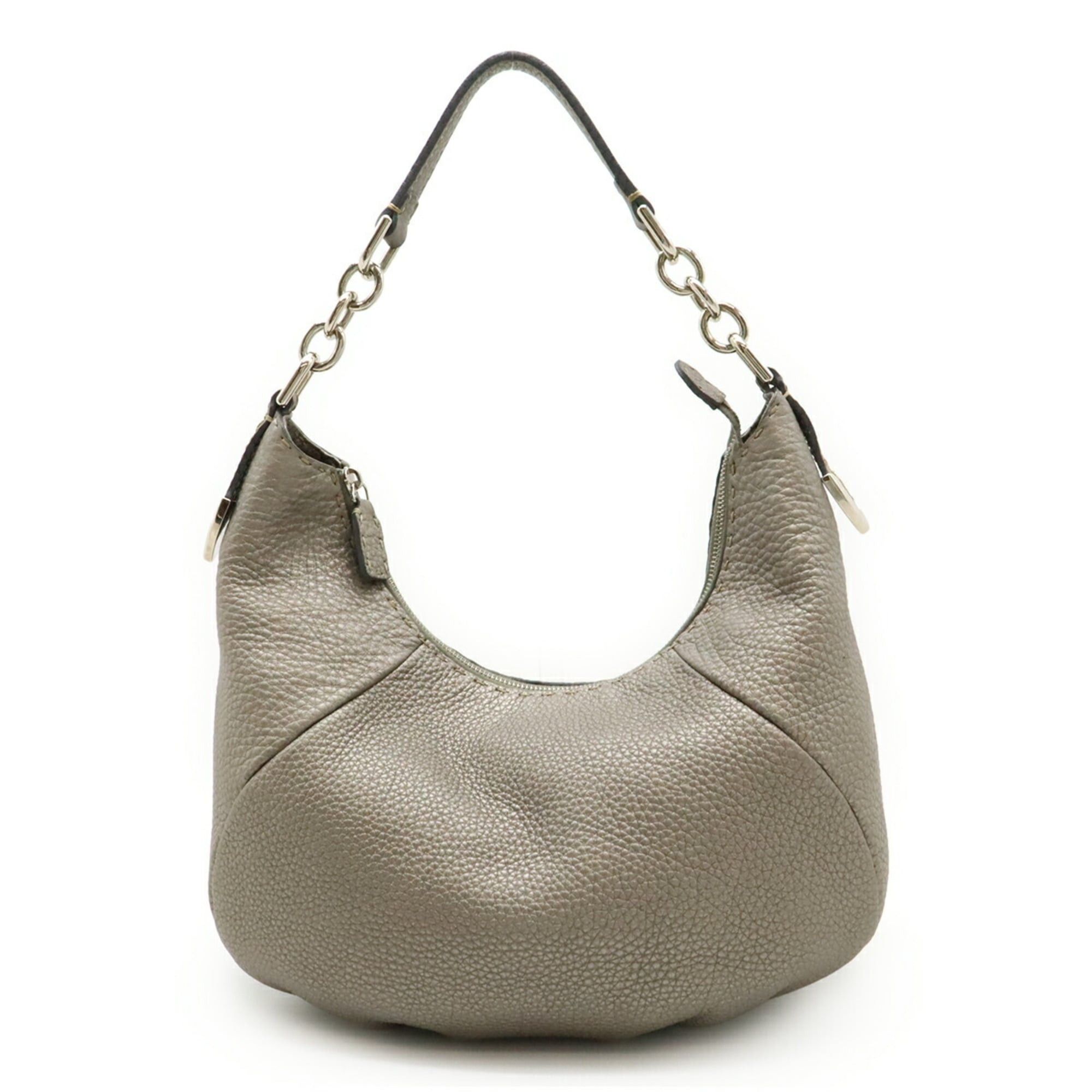 Fendi FENDI Selleria Shoulder Bag, Leather, Silver, 8BR618 Size ONE SIZE - 2 Thumbnail