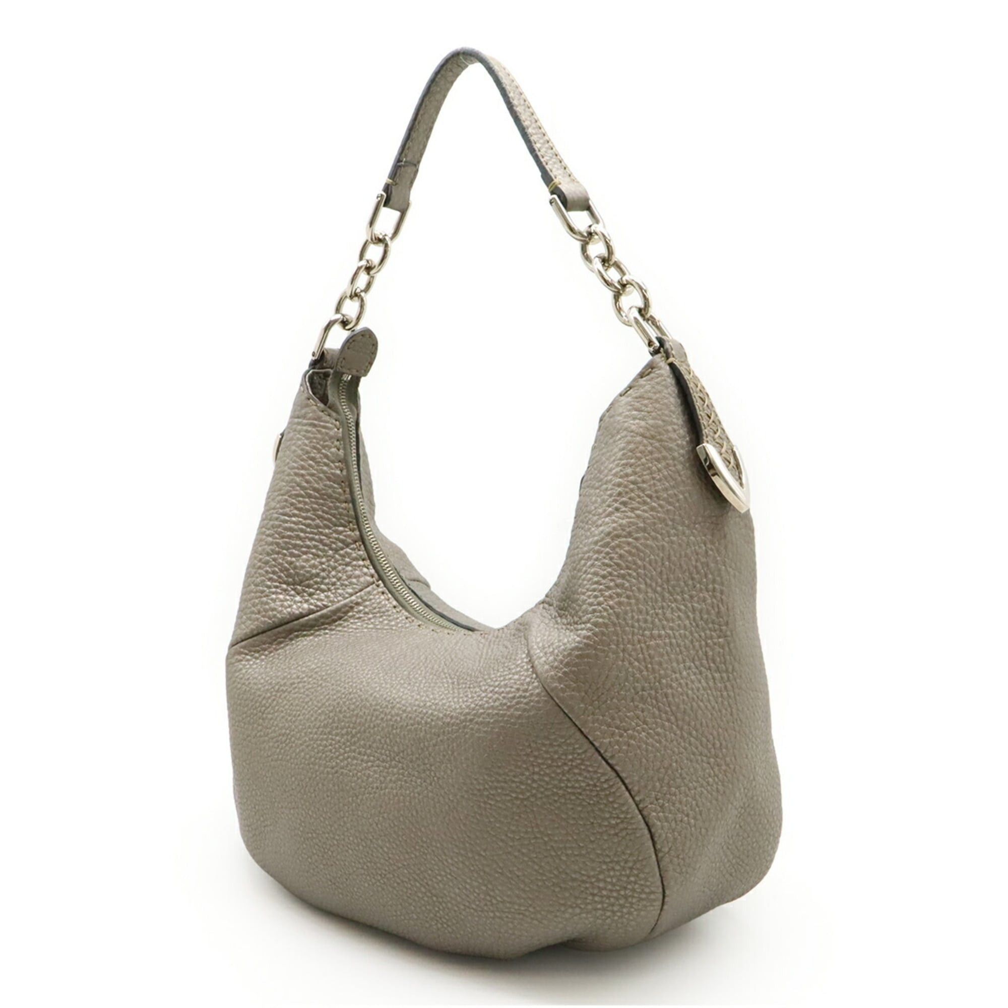 Fendi FENDI Selleria Shoulder Bag, Leather, Silver, 8BR618 Size ONE SIZE - 3 Thumbnail