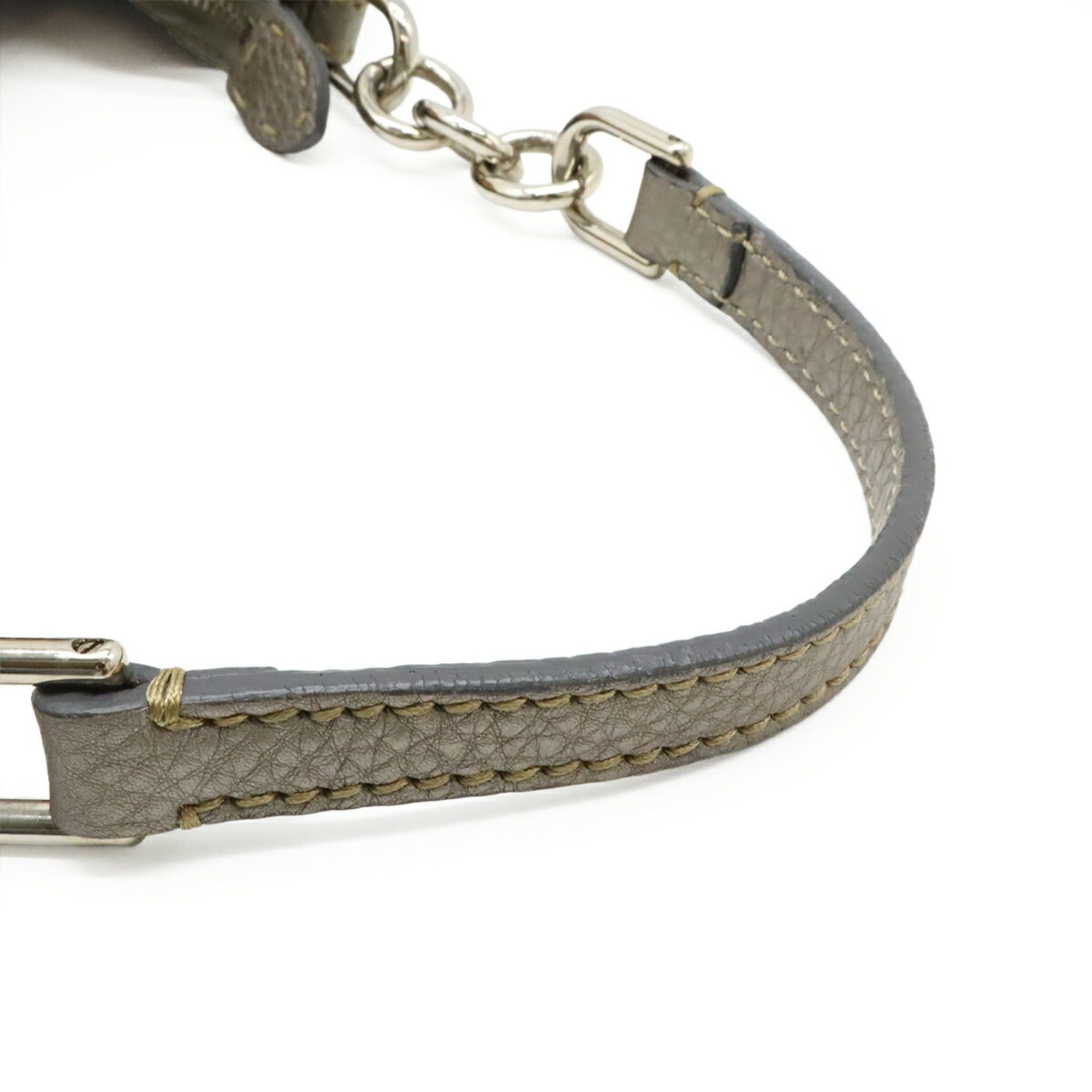 Fendi FENDI Selleria Shoulder Bag, Leather, Silver, 8BR618 Size ONE SIZE - 6 Thumbnail