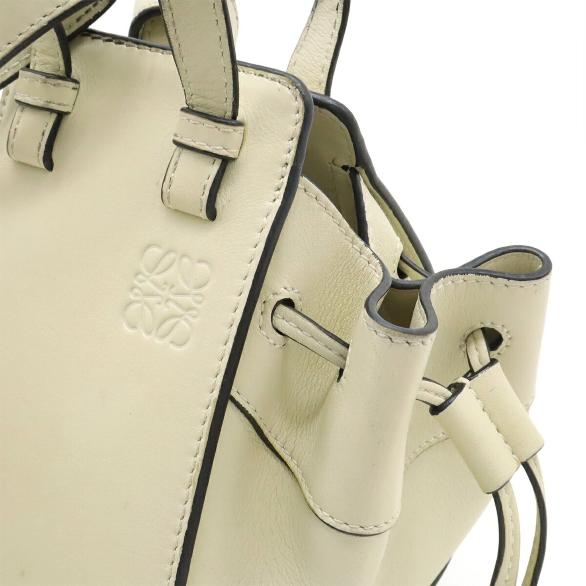 Loewe LOEWE Hammock Drawstring Handbag, Mini Handbag/Shoulder Bag, Leather, Ivory White, A538V07X15 Size ONE SIZE - 7 Thumbnail