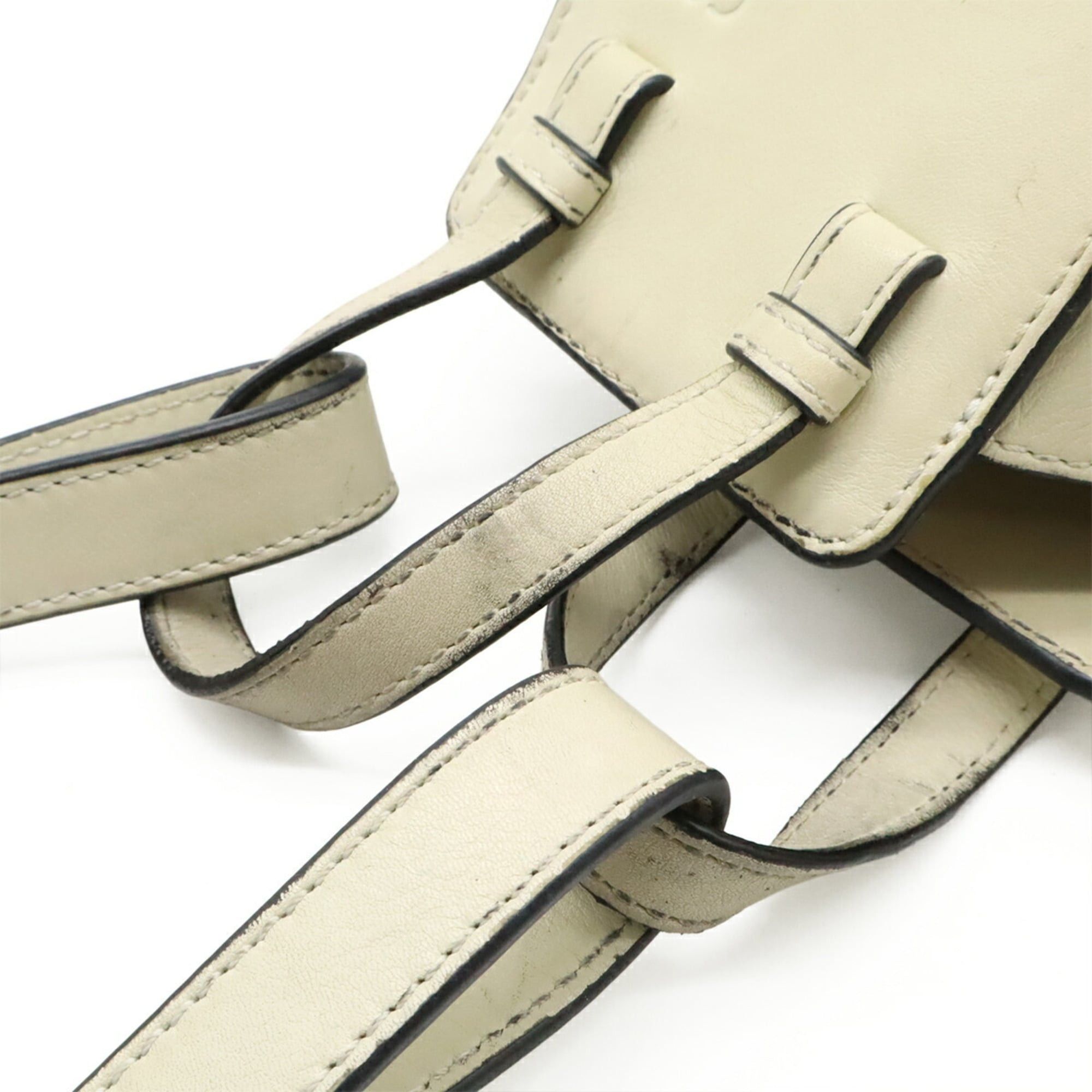 Loewe LOEWE Hammock Drawstring Handbag, Mini Handbag/Shoulder Bag, Leather, Ivory White, A538V07X15 Size ONE SIZE - 5 Thumbnail