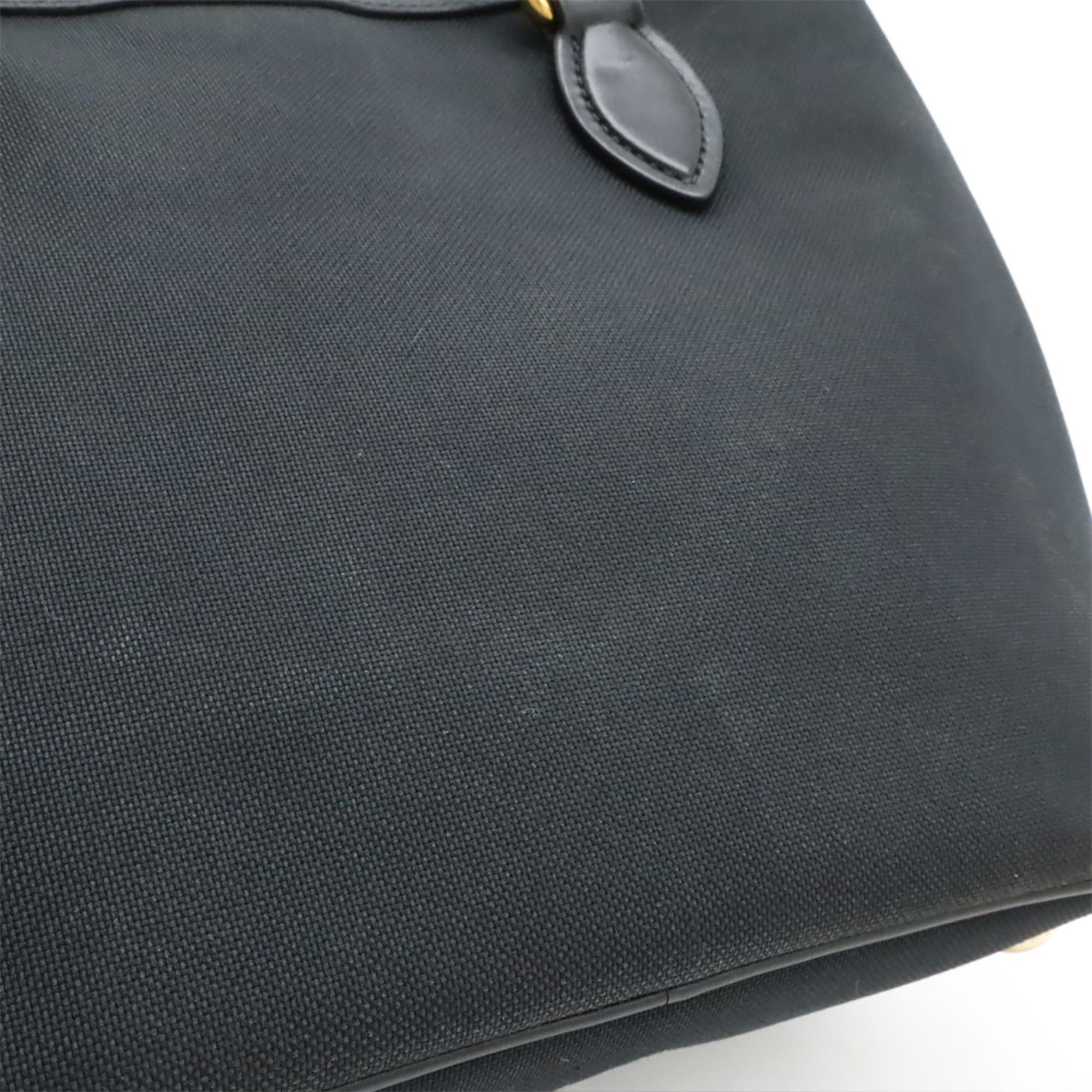 Prada PRADA Jacquard Handbag Tote Shoulder Bag Canvas Leather NERO Black 1BA579 Size ONE SIZE - 8 Thumbnail