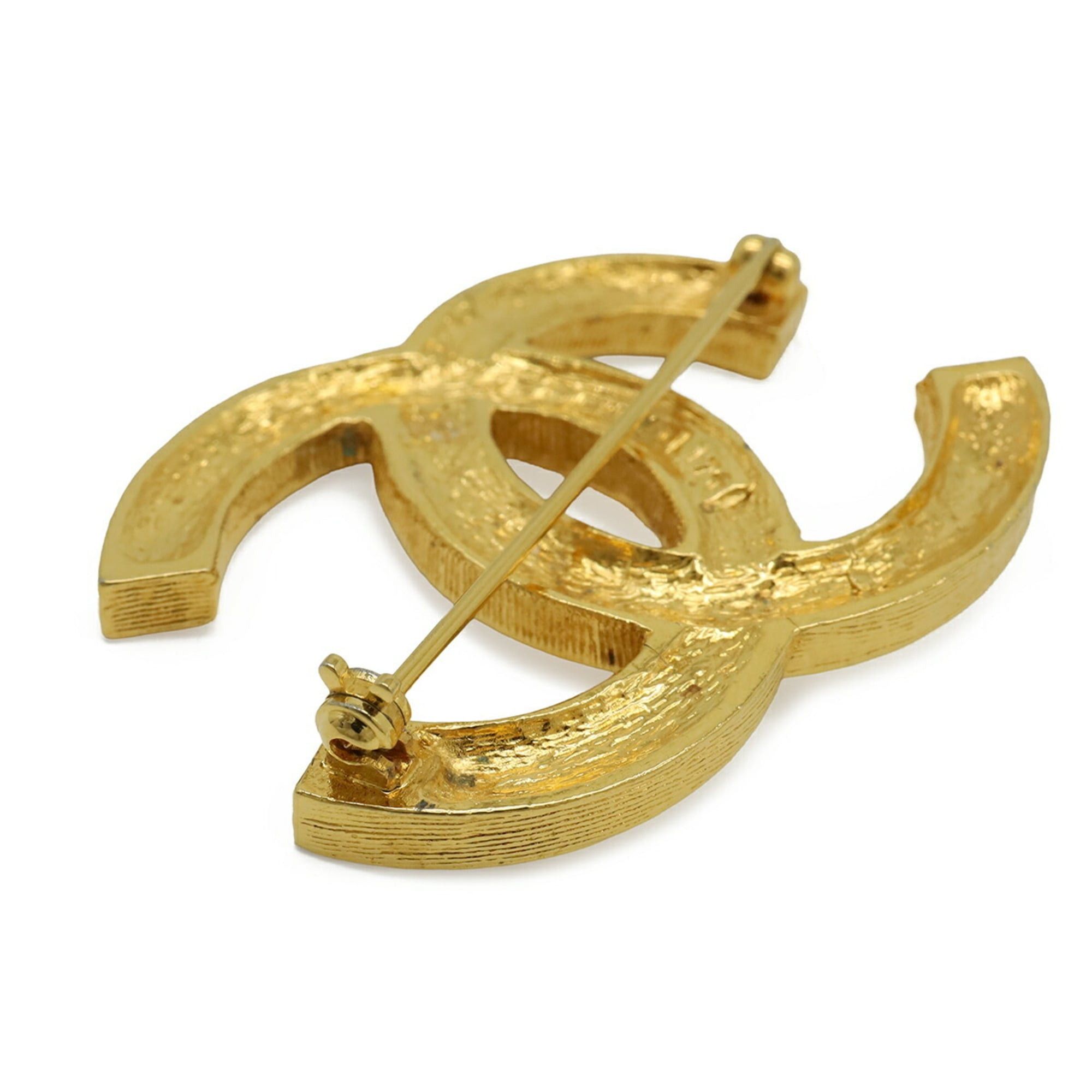 Chanel CHANEL Coco Mark Large Rhinestone Brooch GP Gold Size ONE SIZE - 5 Thumbnail