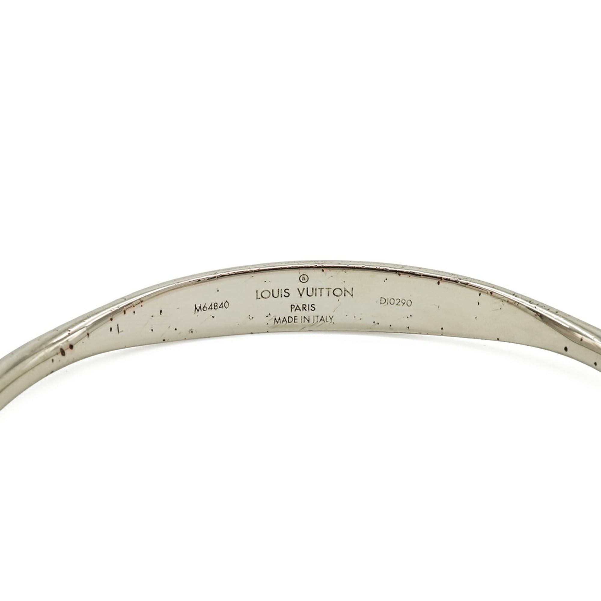 Louis Vuitton Louis Vuitton Jonc Monogram Bracelet Bangle Metal Silver L Size M64840 Size ONE SIZE - 6 Thumbnail