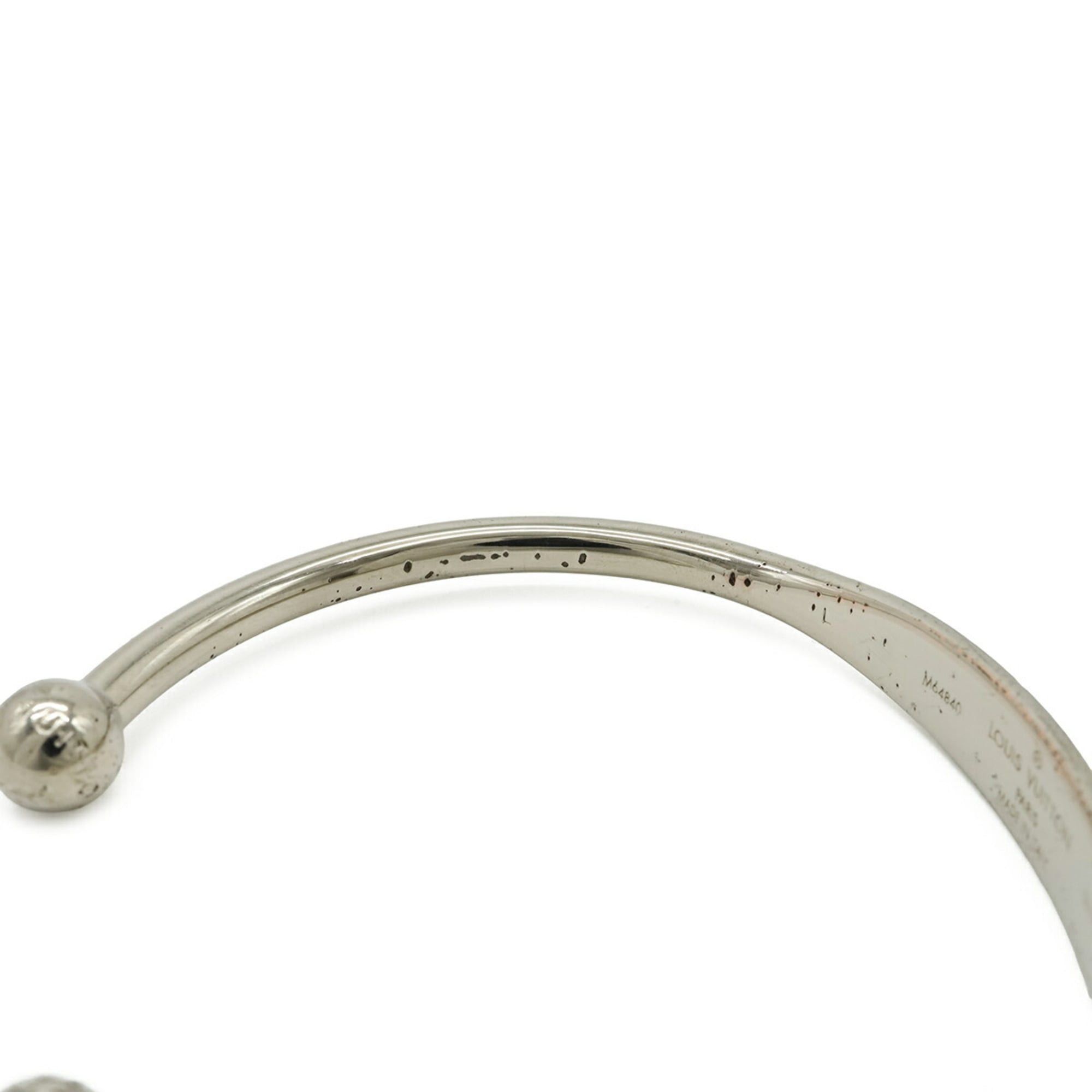 Louis Vuitton Louis Vuitton Jonc Monogram Bracelet Bangle Metal Silver L Size M64840 Size ONE SIZE - 5 Thumbnail
