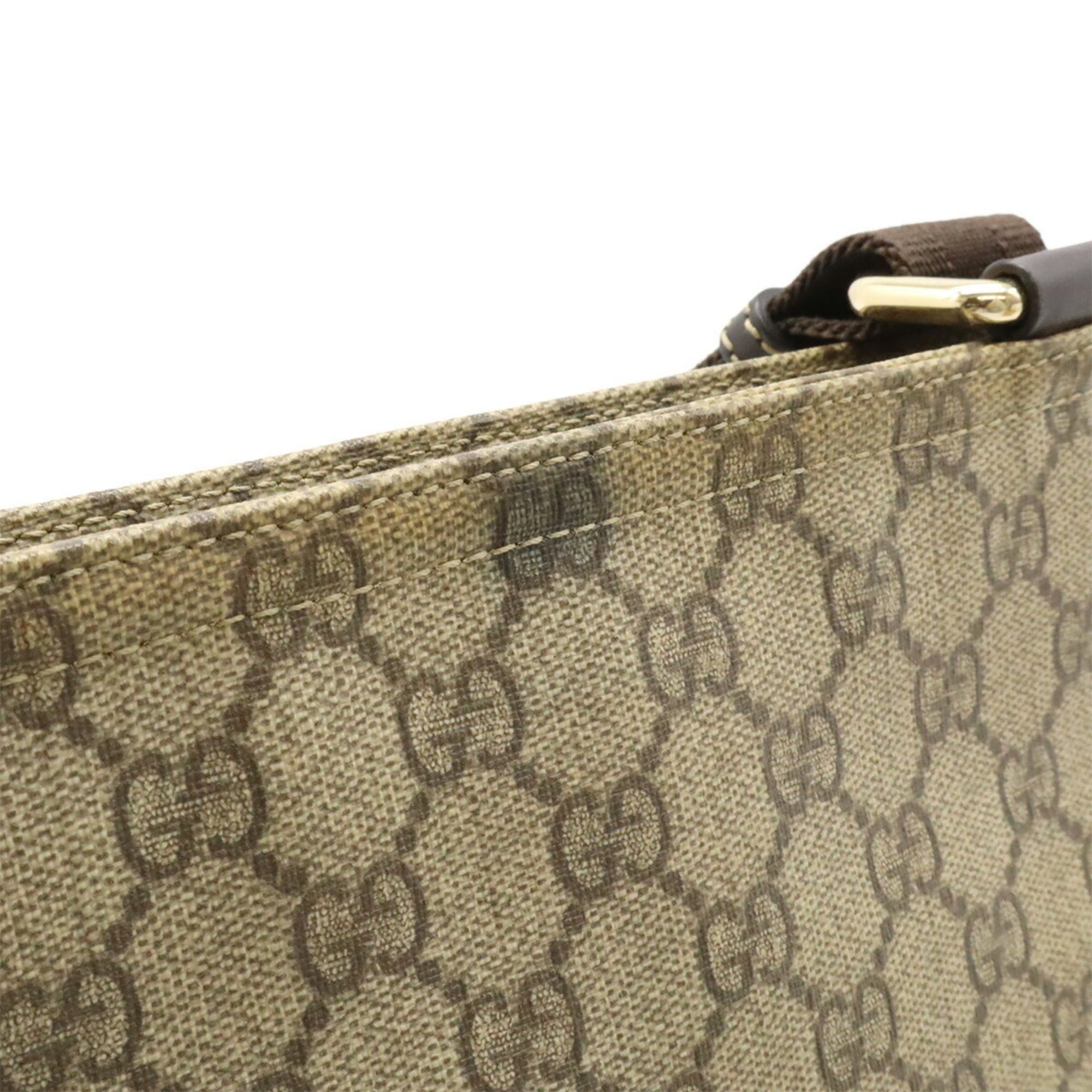 Gucci GUCCI GG Supreme Plus Shoulder Bag, Leather, Beige, Brown, Dark 201538 Size ONE SIZE - 8 Thumbnail