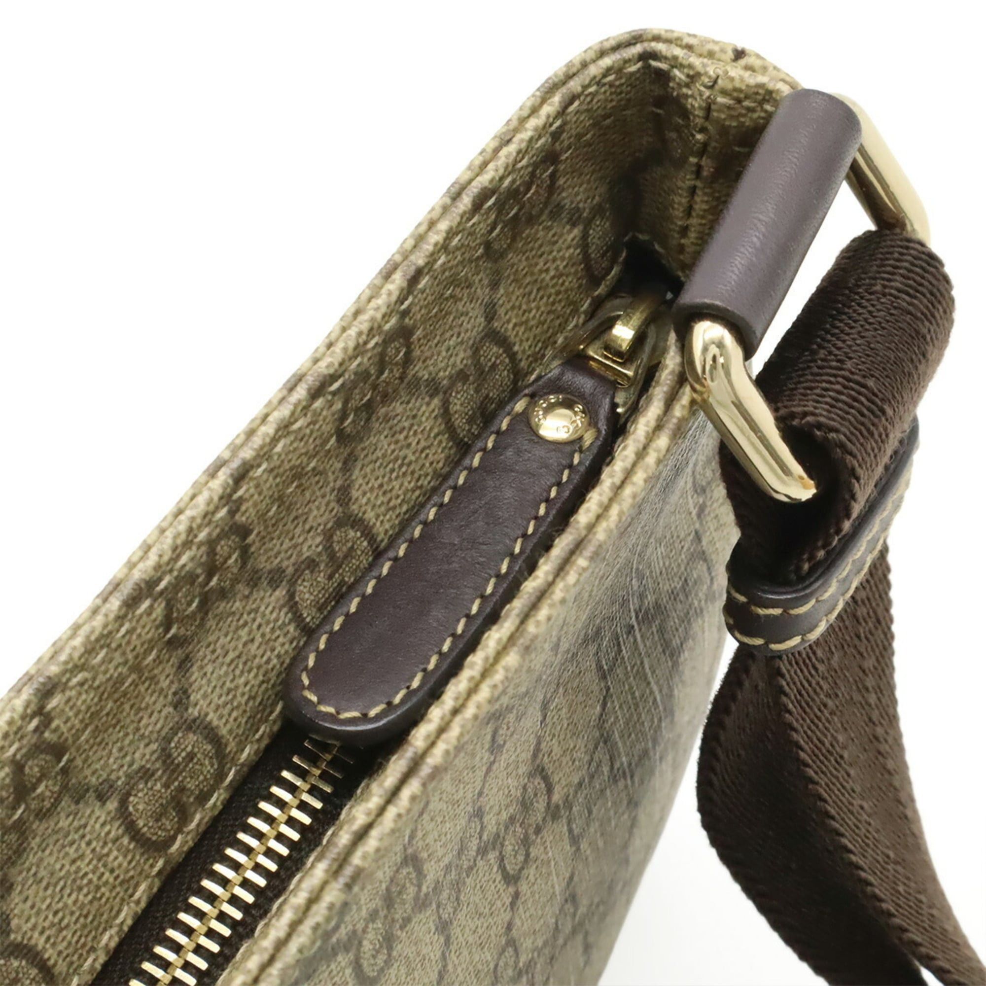 Gucci GUCCI GG Supreme Plus Shoulder Bag, Leather, Beige, Brown, Dark 201538 Size ONE SIZE - 5 Thumbnail