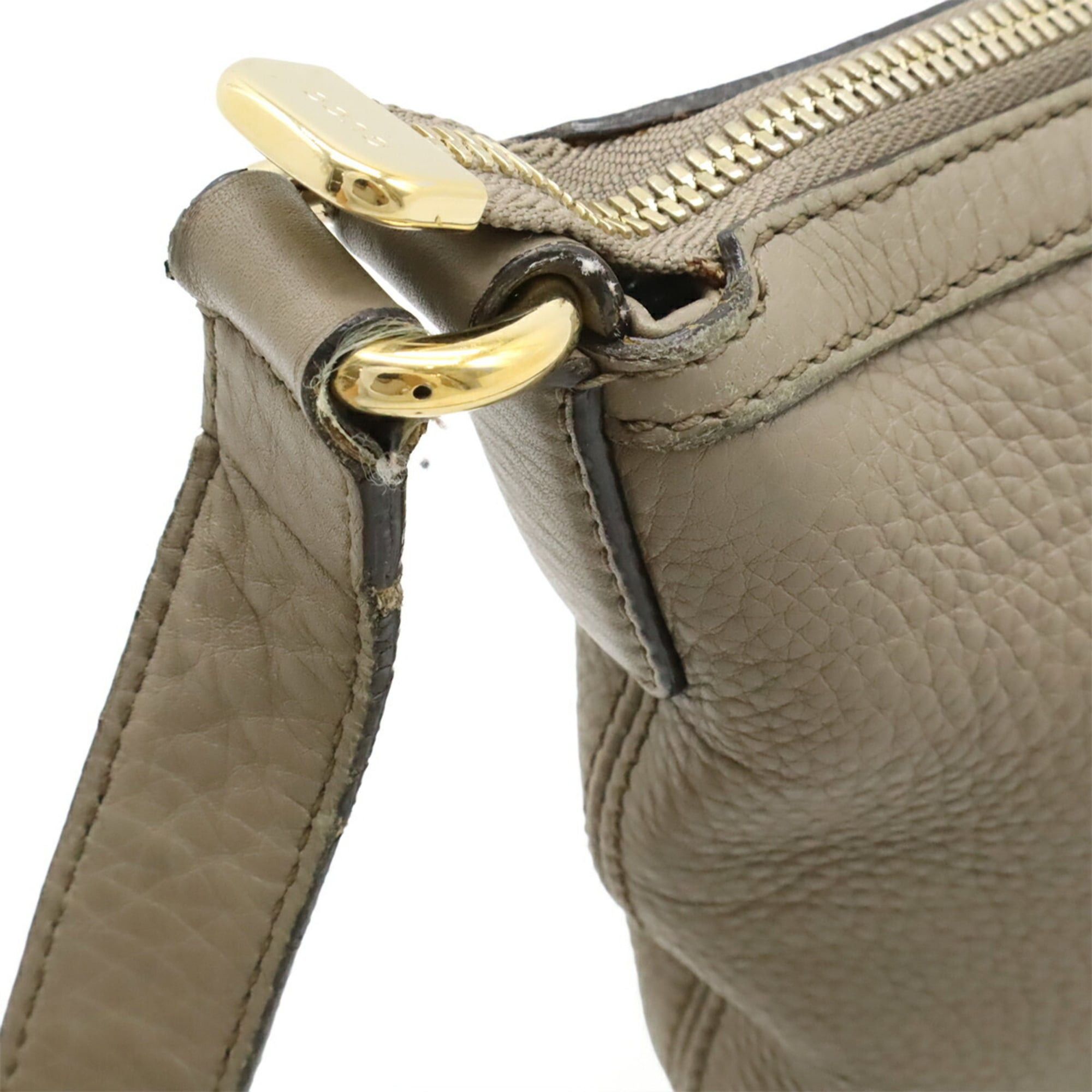 Gucci GUCCI Soho Interlocking G Tassel Shoulder Bag, Leather, Greige, 308361 Size ONE SIZE - 5 Thumbnail