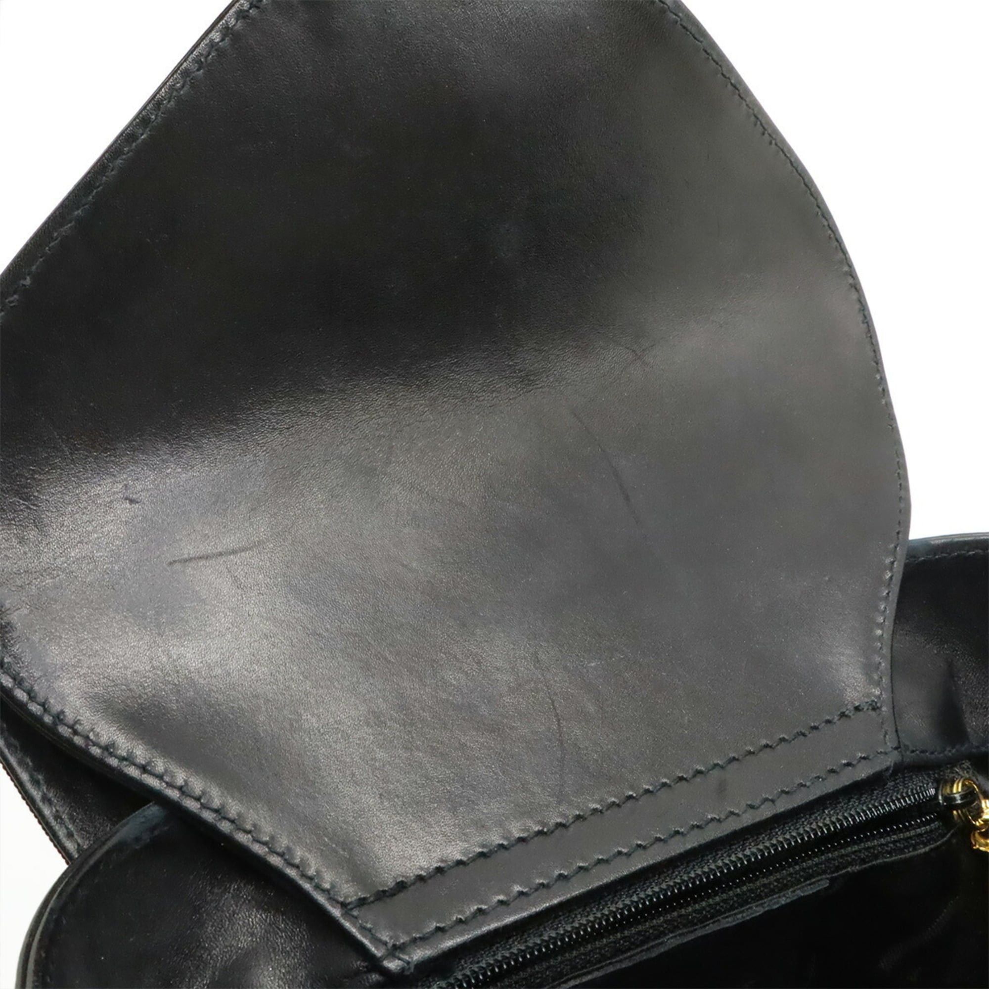 Salvatore Ferragamo Salvatore Ferragamo Vara Ribbon Bucket Bag Handbag Leather Black BA21 16161 Size ONE SIZE - 8 Thumbnail