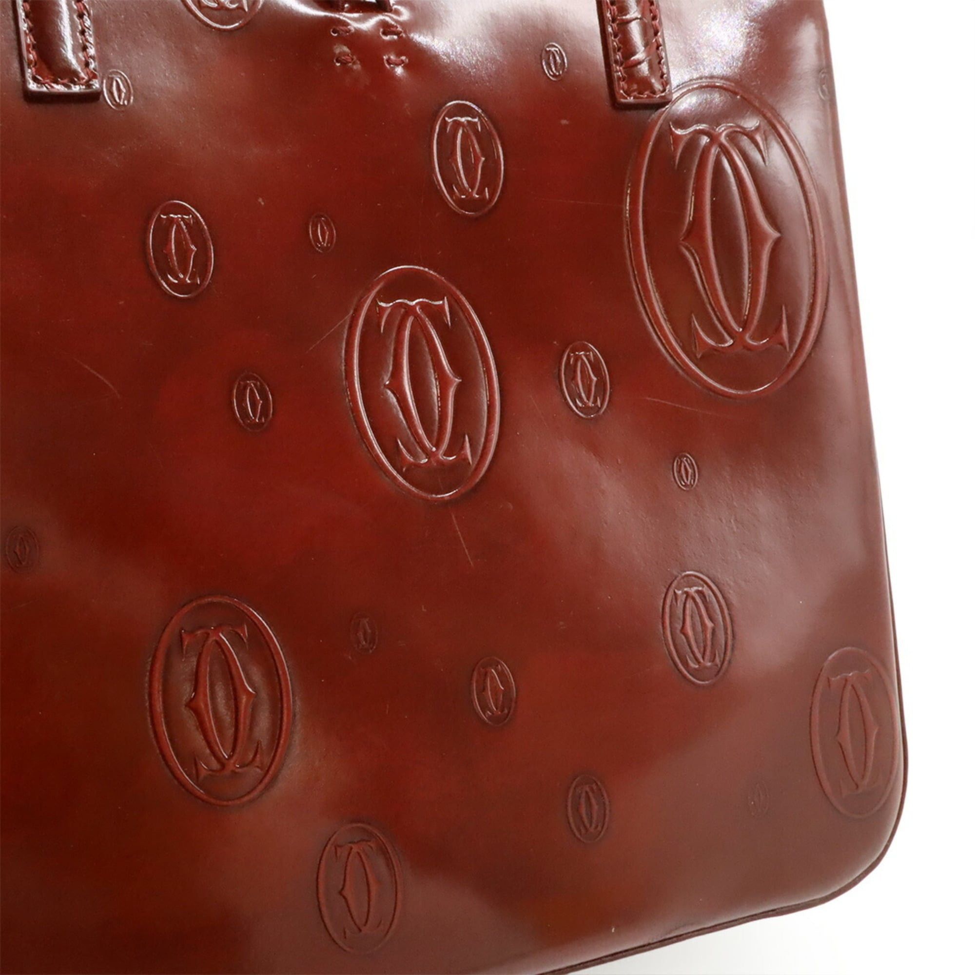 Cartier Cartier Happy Birthday Handbag/Tote Bag, Enamel/Patent Leather, Bordeaux, L1000547 Size ONE SIZE - 8 Thumbnail