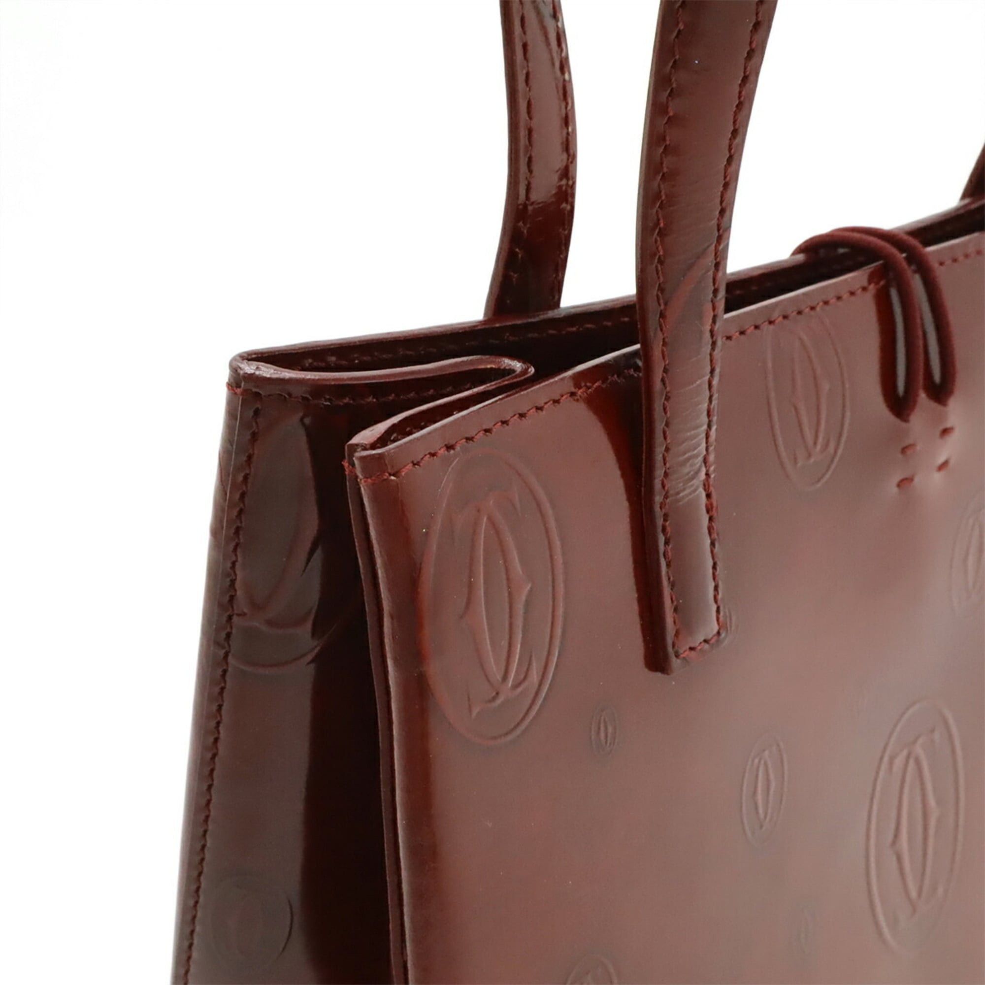 Cartier Cartier Happy Birthday Handbag/Tote Bag, Enamel/Patent Leather, Bordeaux, L1000547 Size ONE SIZE - 6 Thumbnail