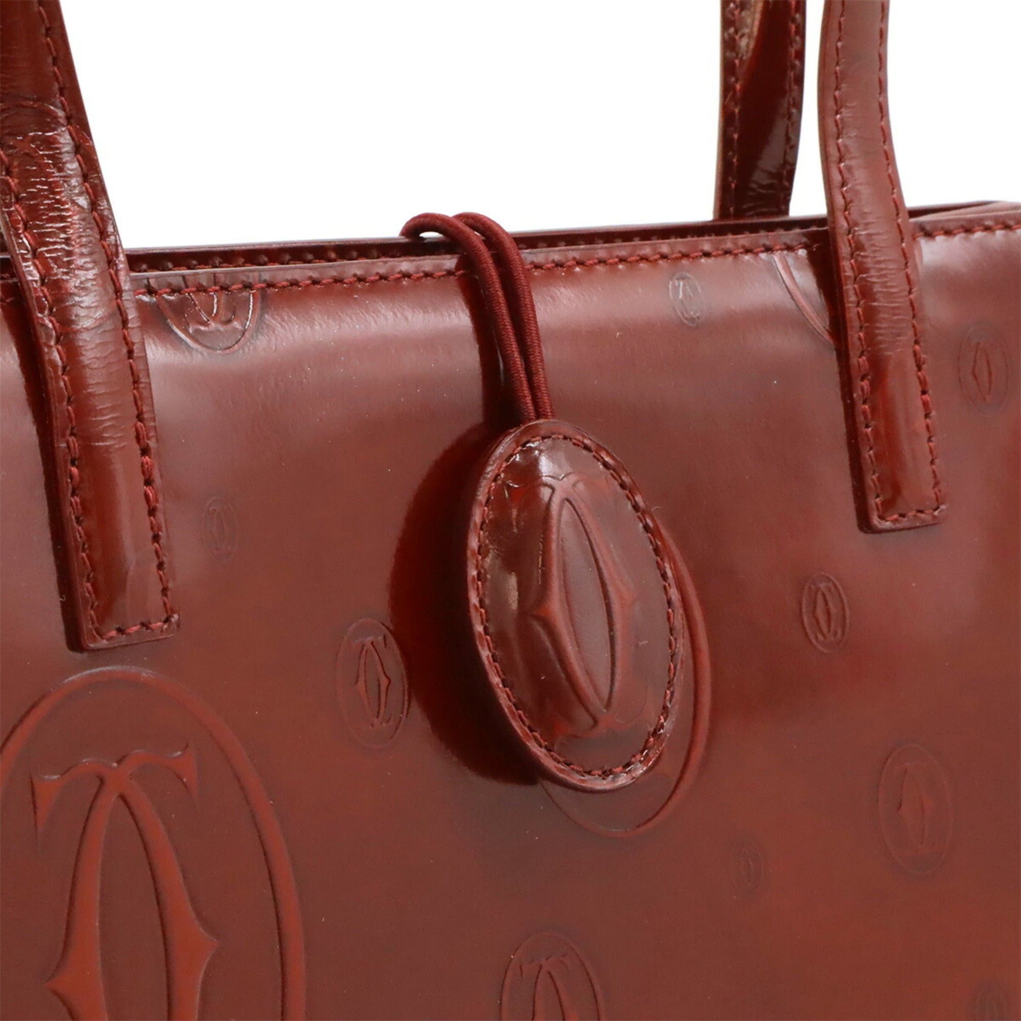 Cartier Cartier Happy Birthday Handbag/Tote Bag, Enamel/Patent Leather, Bordeaux, L1000547 Size ONE SIZE - 9 Thumbnail