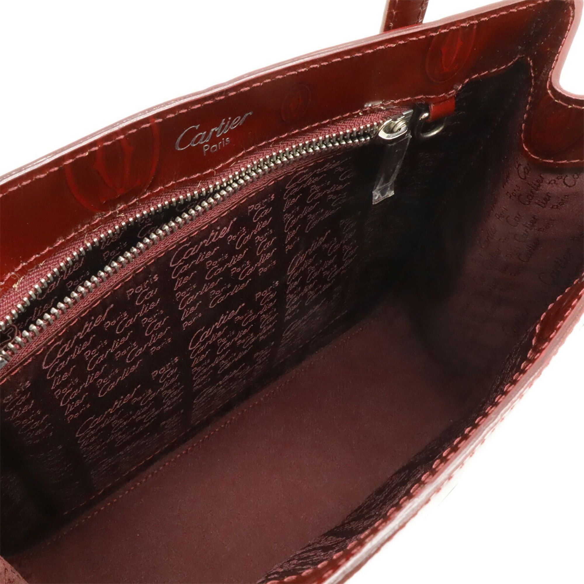 Cartier Cartier Happy Birthday Handbag/Tote Bag, Enamel/Patent Leather, Bordeaux, L1000547 Size ONE SIZE - 7 Thumbnail