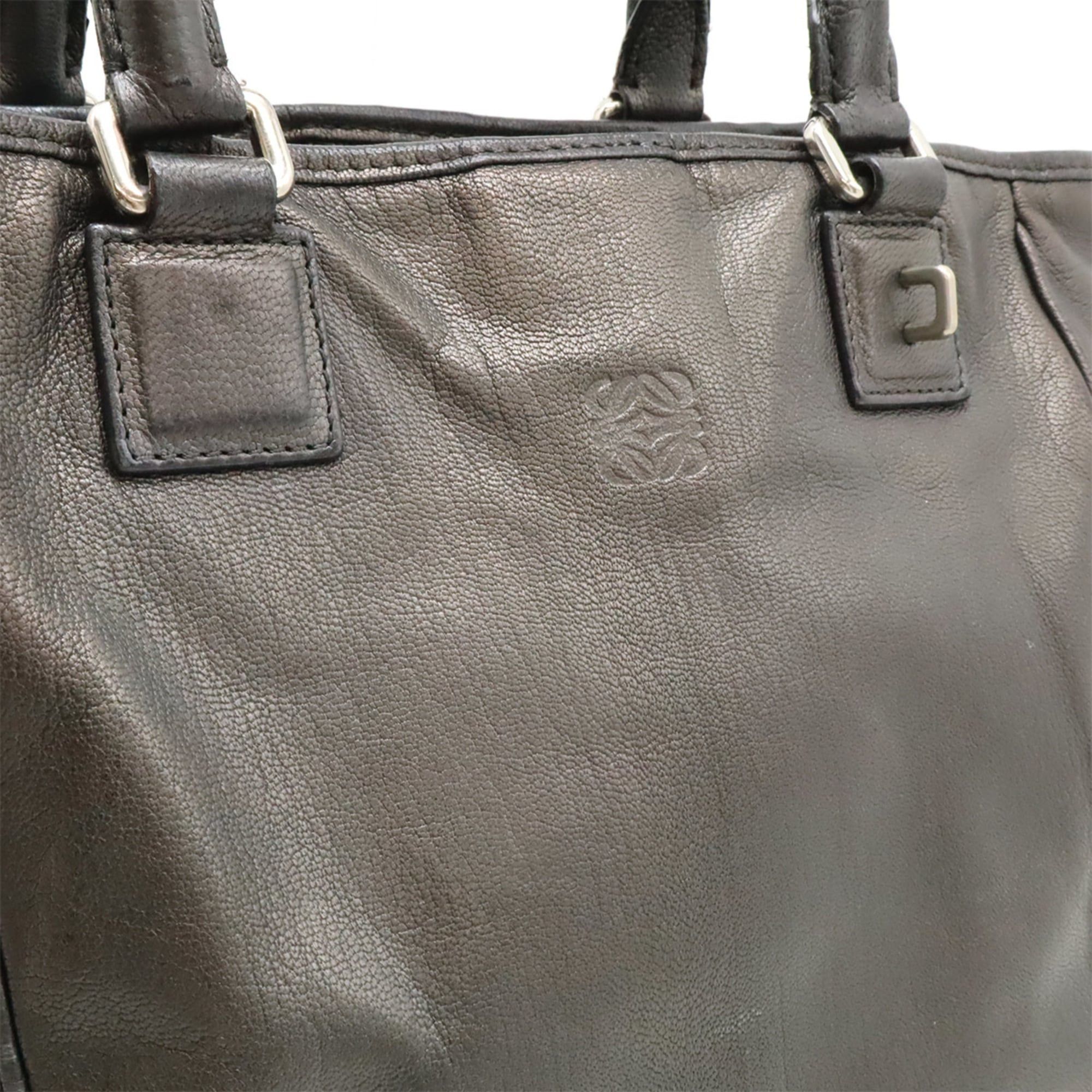 Loewe LOEWE Anagram Handbag Tote Bag Nappa Leather Gray Shoulder Size ONE SIZE - 9 Thumbnail