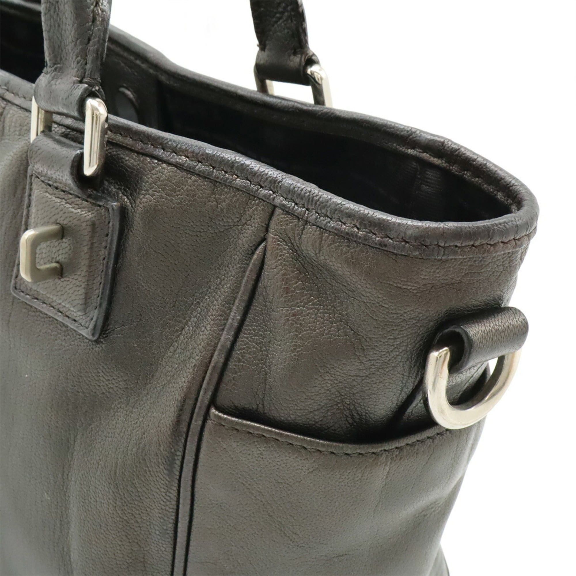 Loewe LOEWE Anagram Handbag Tote Bag Nappa Leather Gray Shoulder Size ONE SIZE - 7 Thumbnail