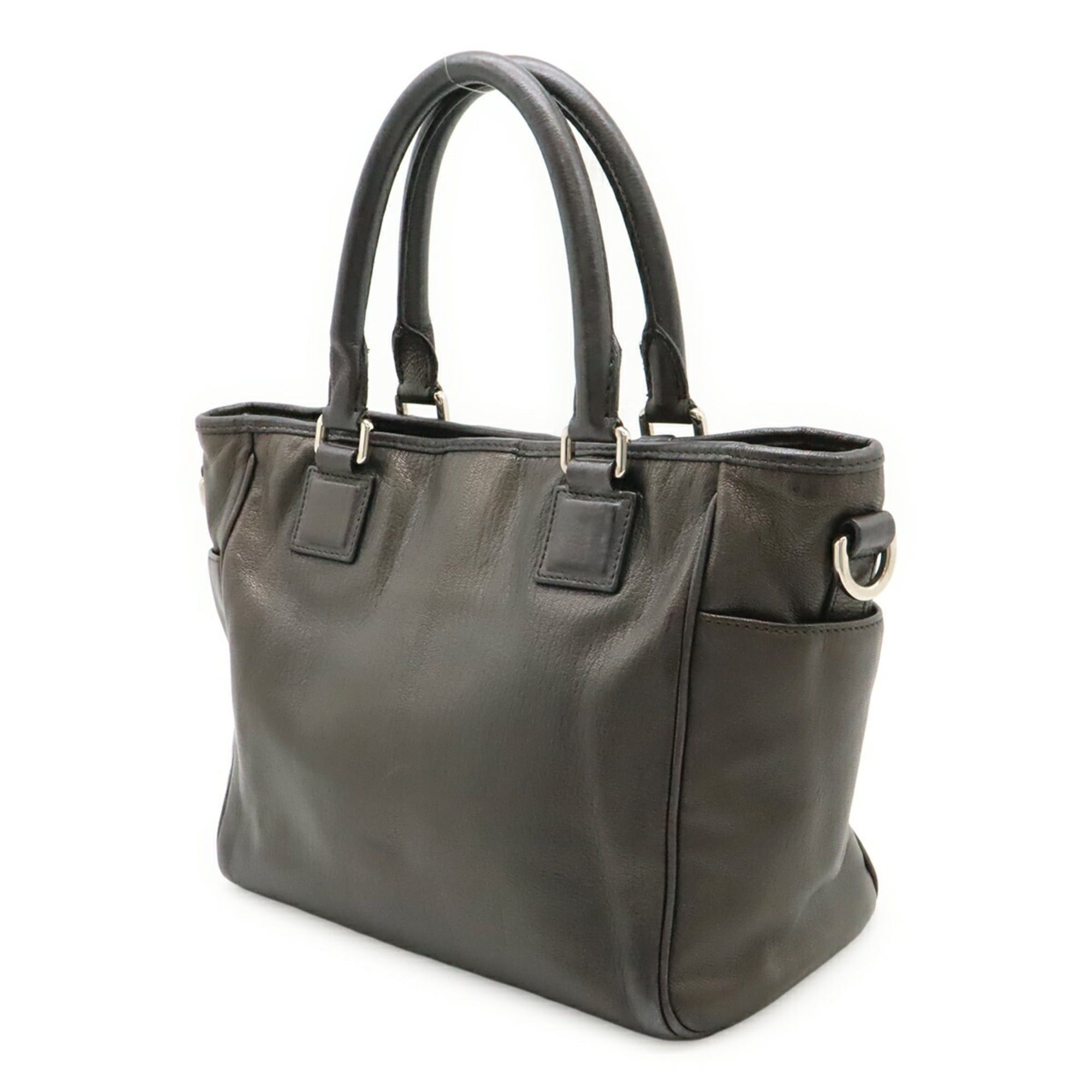 Loewe LOEWE Anagram Handbag Tote Bag Nappa Leather Gray Shoulder Size ONE SIZE - 3 Thumbnail
